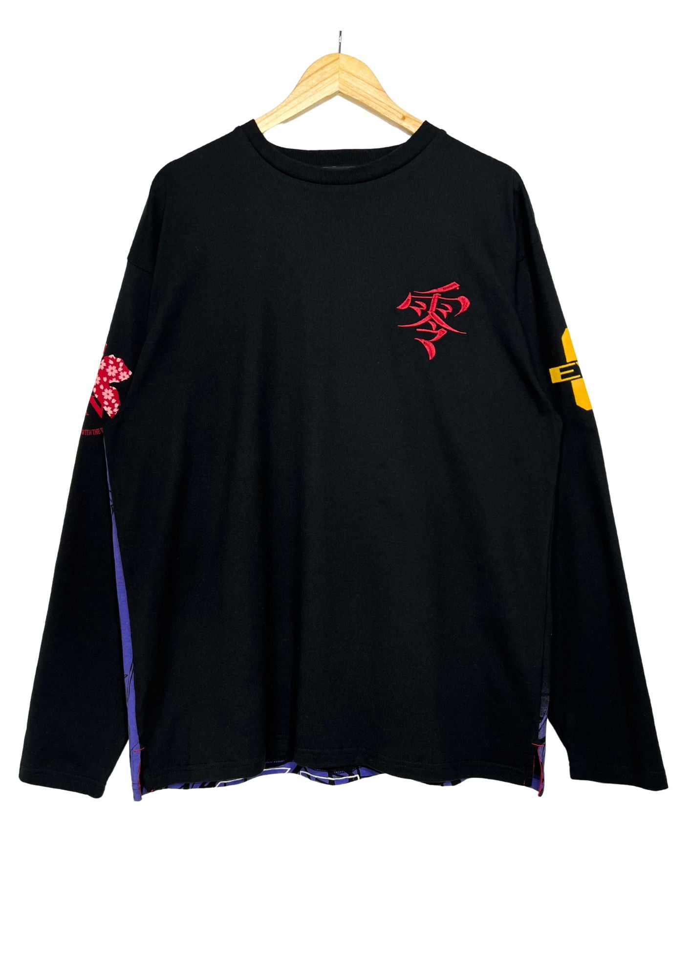 2010s Neon Genesis Evangelion x Nishiki Rei Ayanami Sakura Full Moon Embroidered L/S Shirts