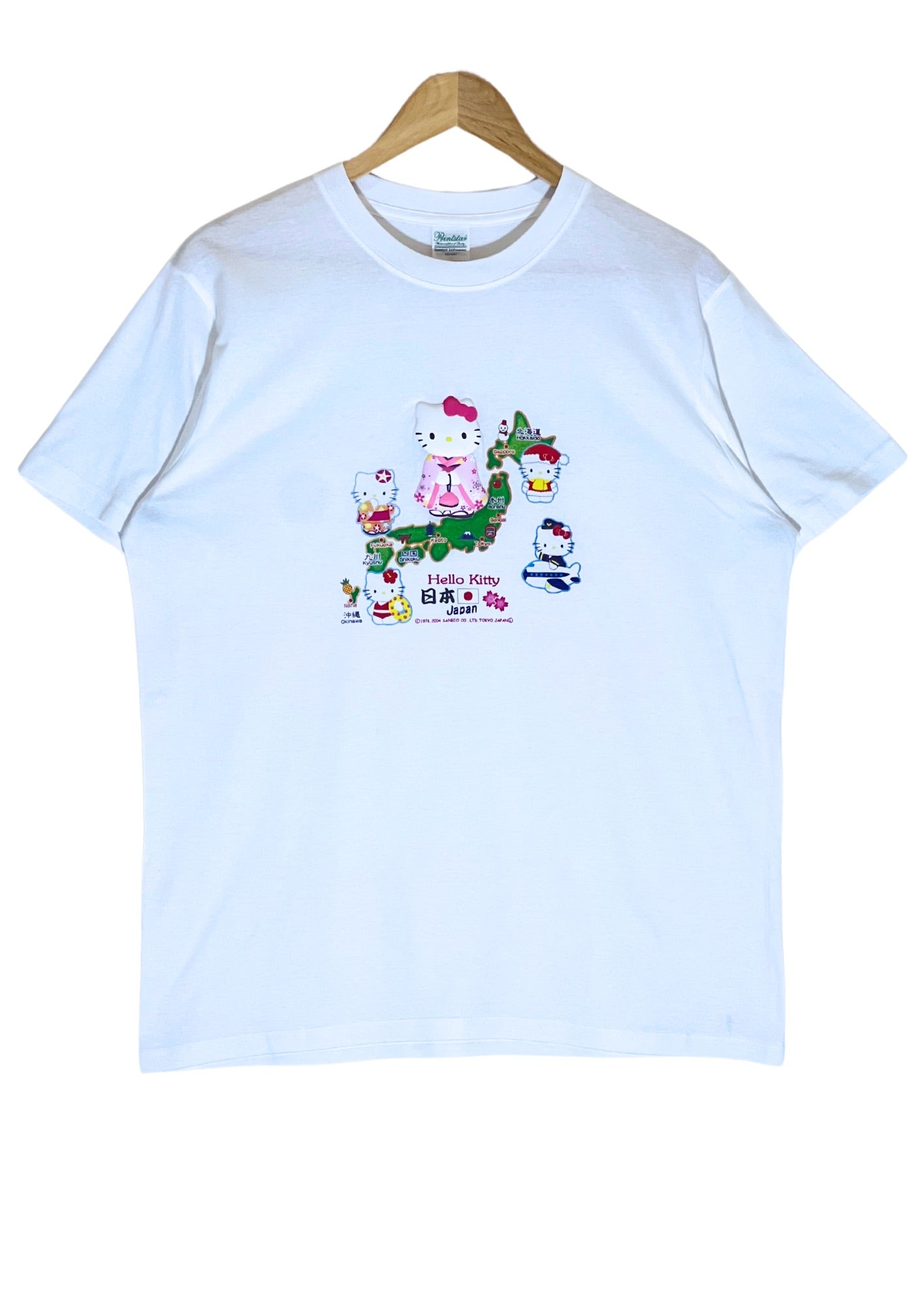 2004 Sanrio Hello Kitty Puff ink ‘Hello Kitty in Japan’ T-shirt (M-L)