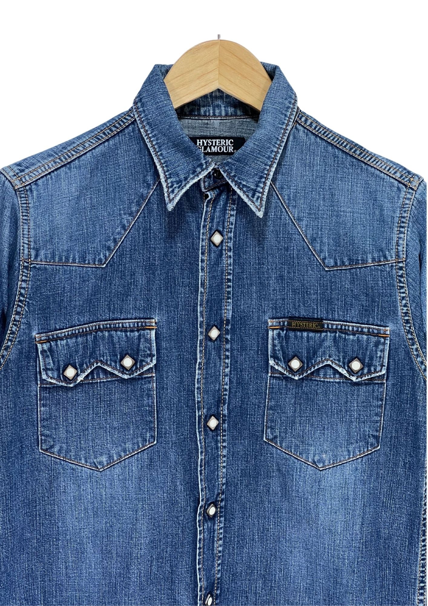 2010 HYSTERIC GLAMOUR Studs Denim L/S Shirts (S)
