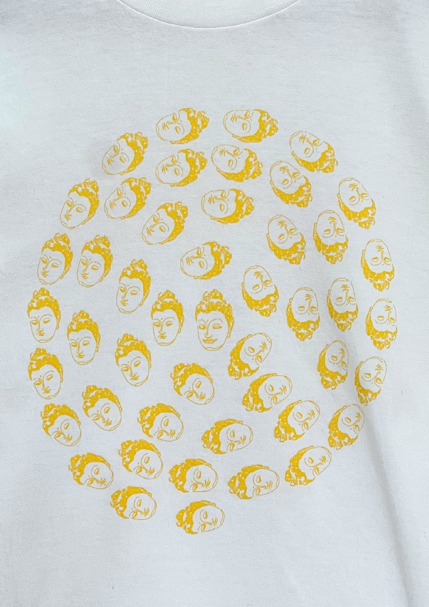 2000s GLAMDY 'Buddha Heads' T-shirt (Ladies M)