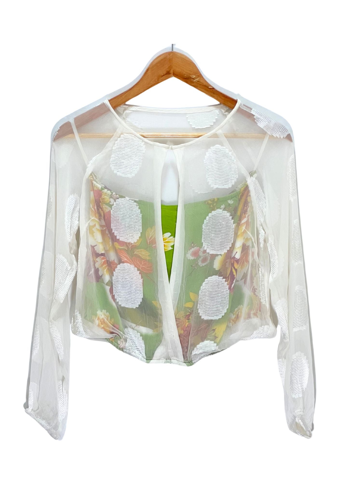 2000s GLAMDY Two Layer Sheer Top (Ladies M)
