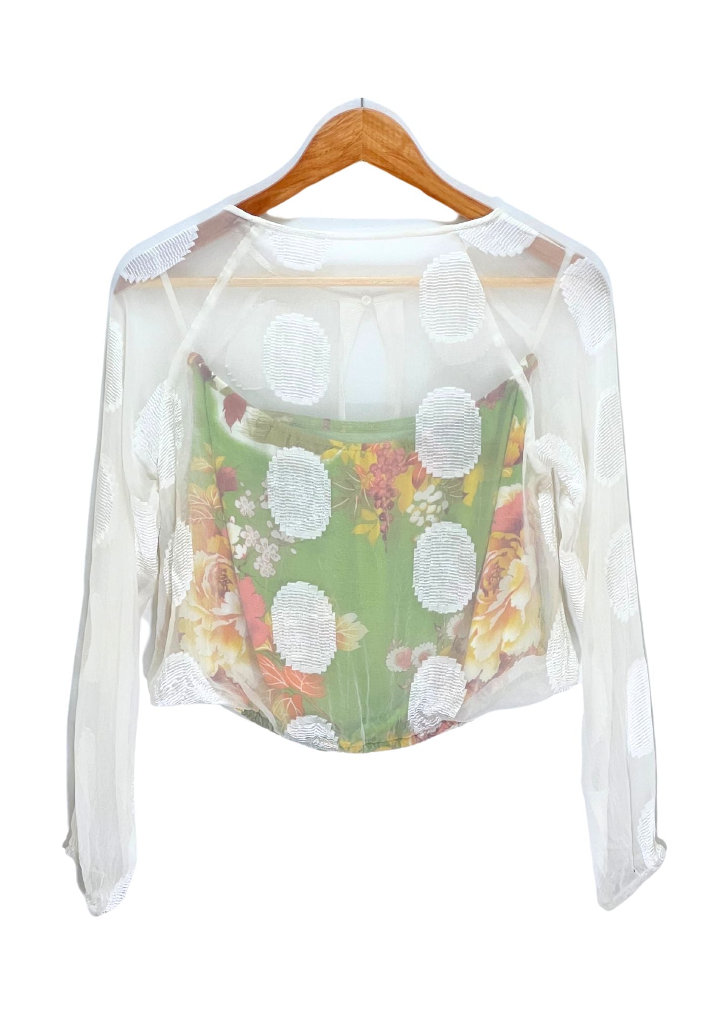 2000s GLAMDY Two Layer Sheer Top (Ladies M)