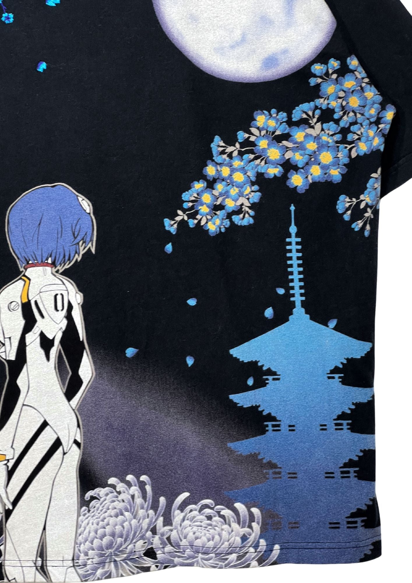 2010s Neon Genesis Evangelion x NISHIKI 'Rei ' Embroidered T-shirt (2XL)