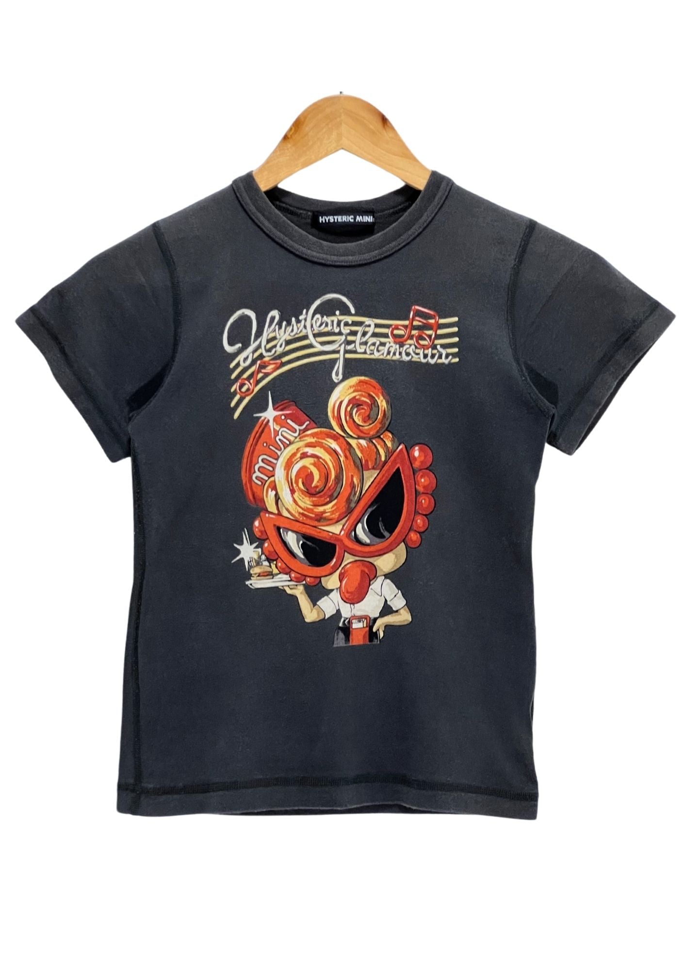 Y2K HYSTERIC MINI by HYSTERIC GLAMOUR 'Dinner Waitress' Baby Tee (Ladies S-M)