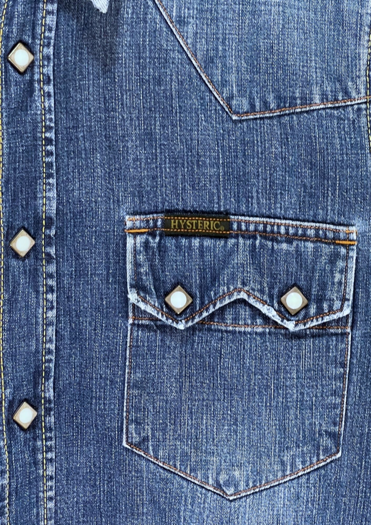 2010 HYSTERIC GLAMOUR Studs Denim L/S Shirts (S)