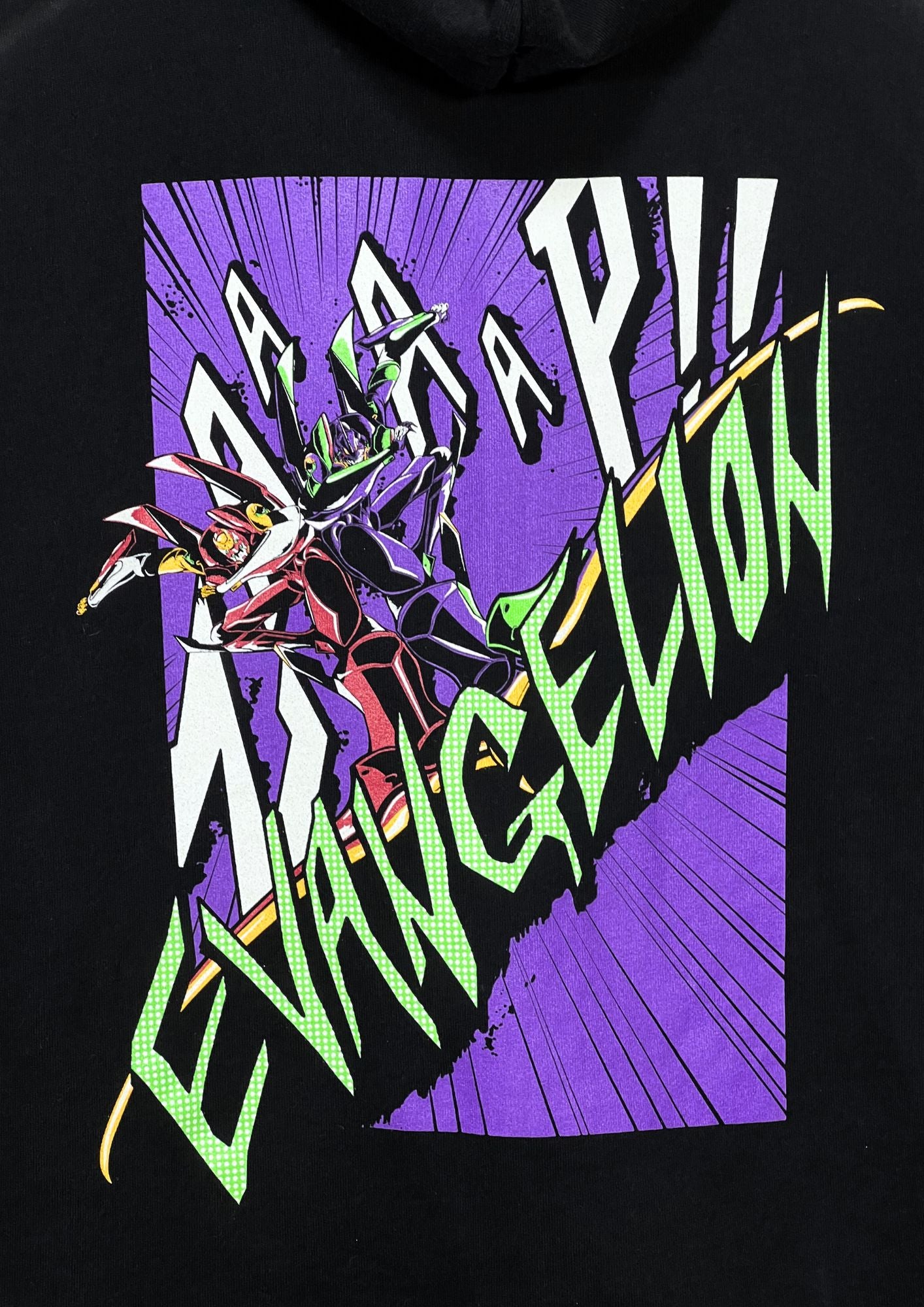 2010s Neon Genesis Evangelion x EVANGELION STORE 'American Comic Style' Zip Up Hoodie (M-L)