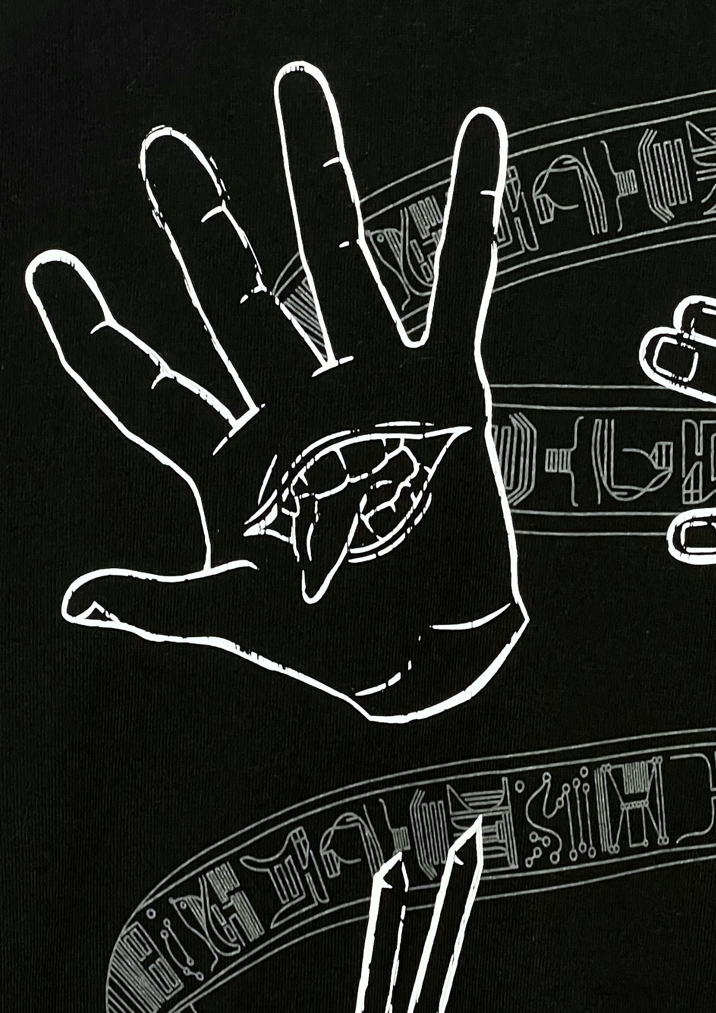 2021 Jujutsu Kaisen x MOVIC Hand Graphic T-shirt