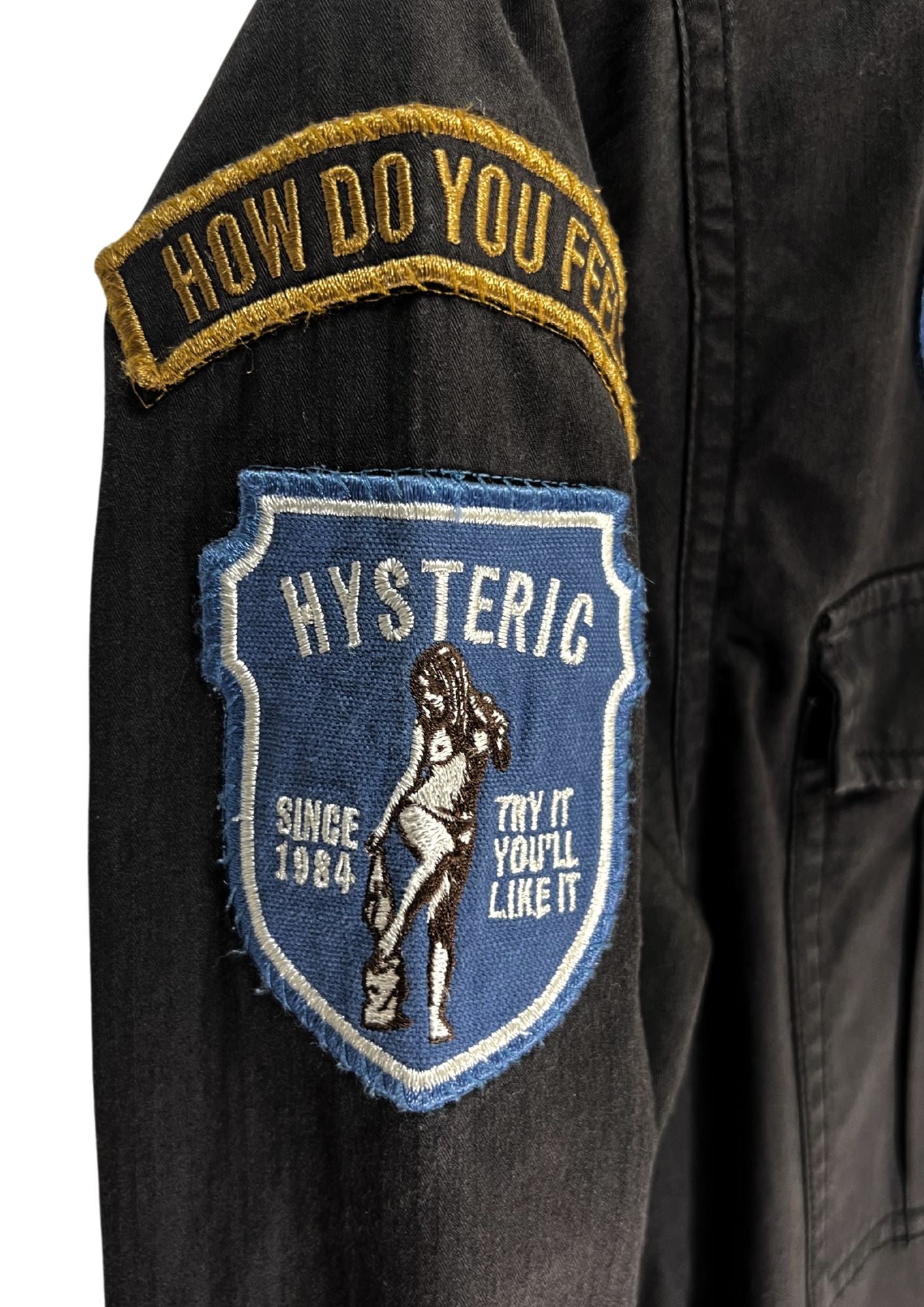 2013 HYSTERIC GLAMOUR 'Hysteric Dream' Patch L/S Button-Up Shirts (S)