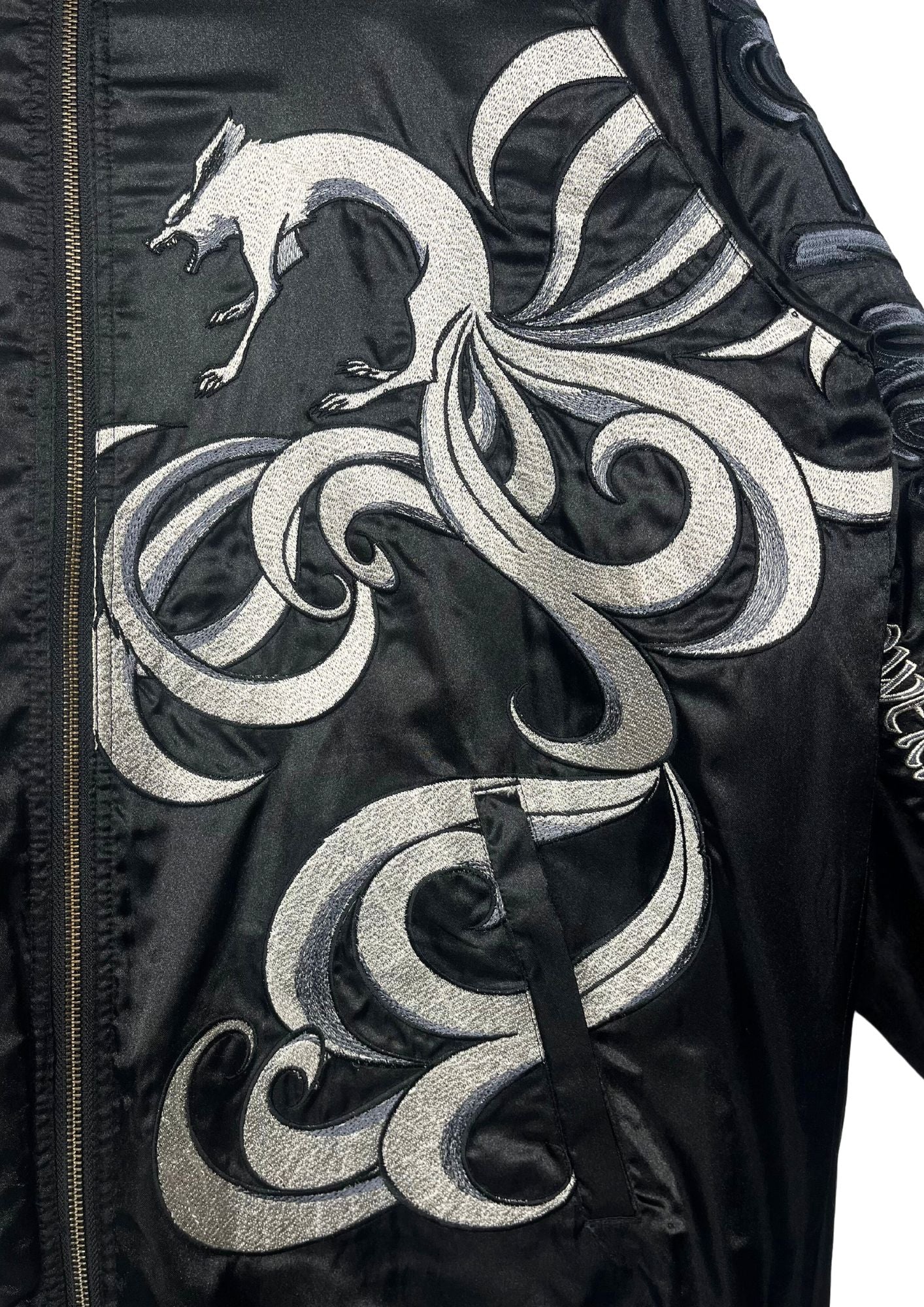 Naruto x Neutral Infinity 'Sasuke and Naruto, Japanese Wind God and Thunder God / Nine-Tailed Fox' Reversible Embroidered Sukajan