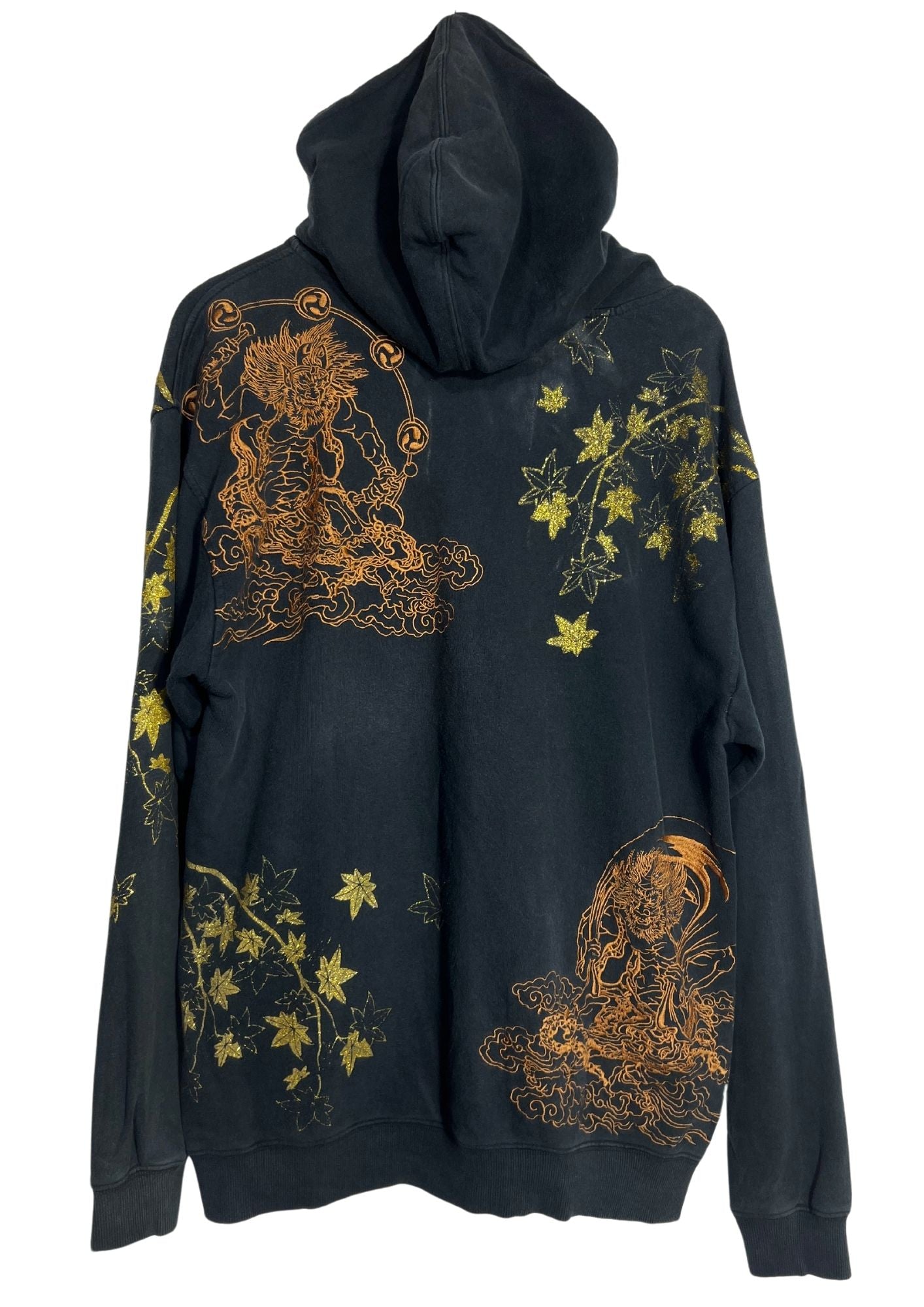 FUGUTAITEN 'Thunder God and Wind God' Embroidered Zip Up Hoodie