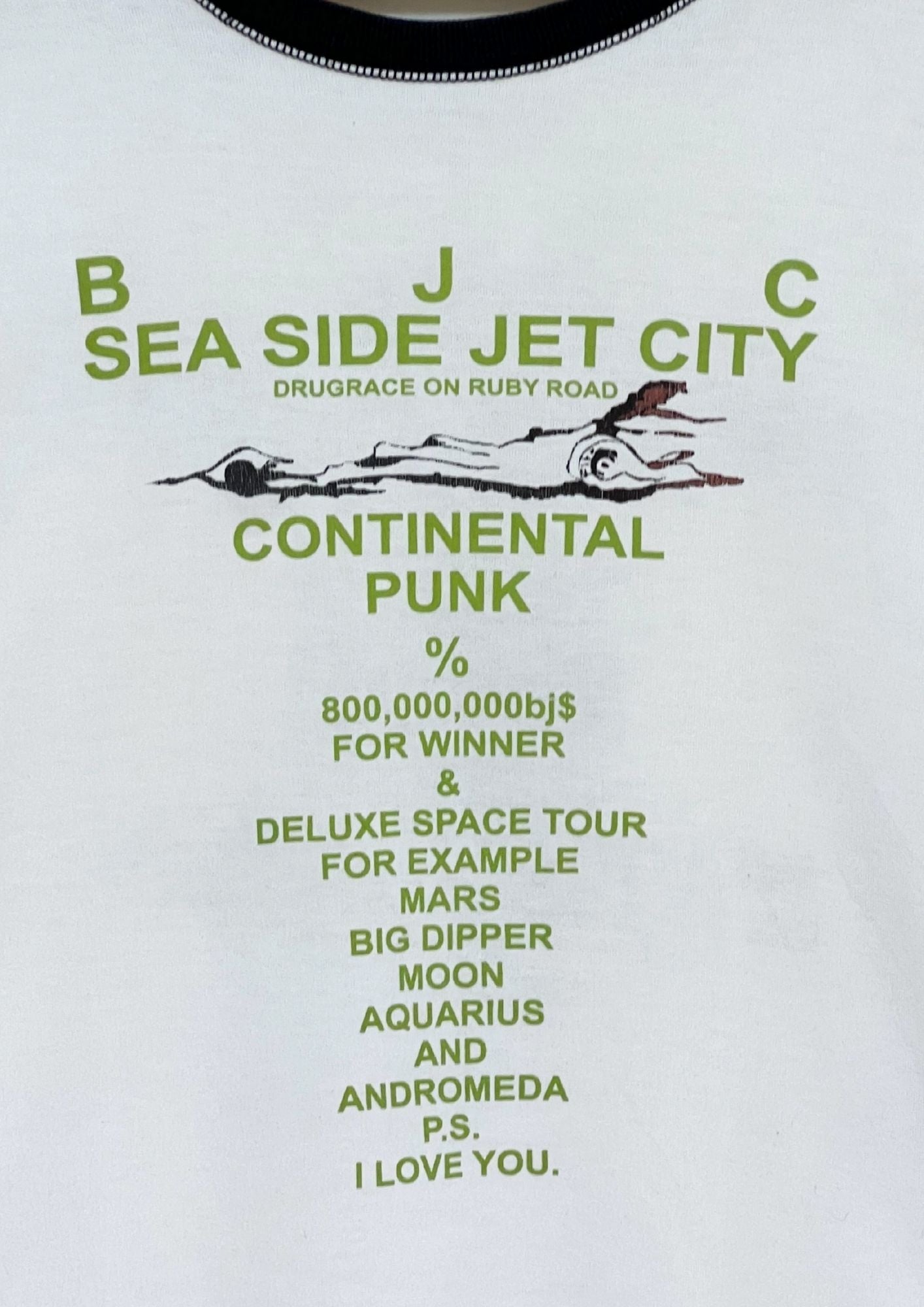 90s Vintage BLANKEY JET CITY 'Sea Side Jet City ' Japanese Band L/S Shirts (M)