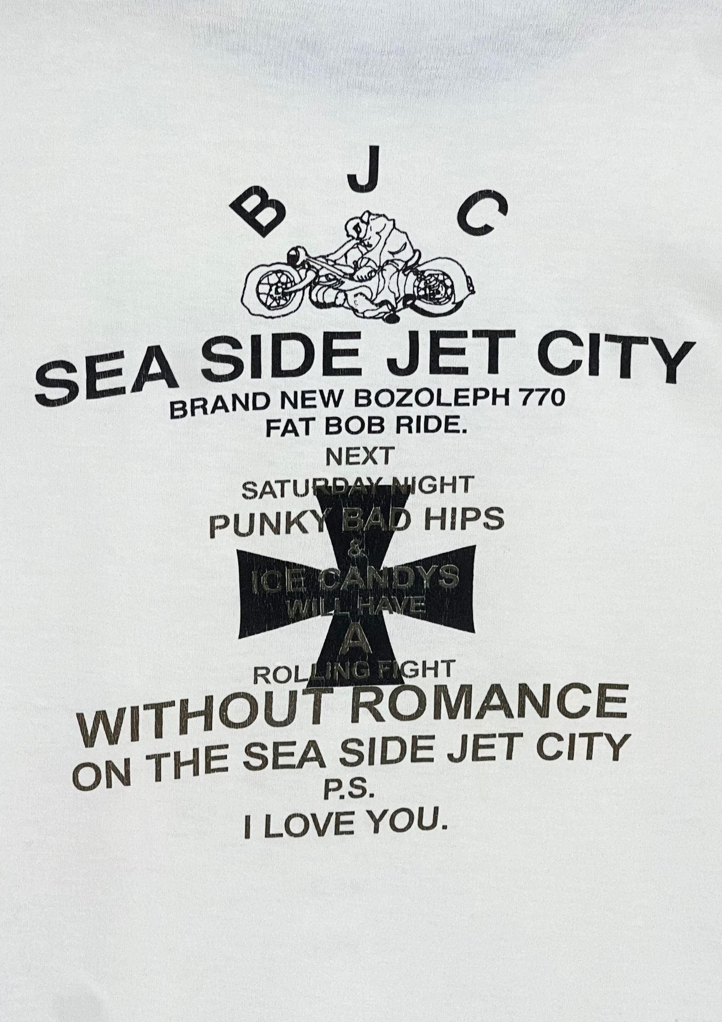 90s Vintage BLANKEY JET CITY 'Sea Side Jet City ' Japanese Band L/S Shirts (M)