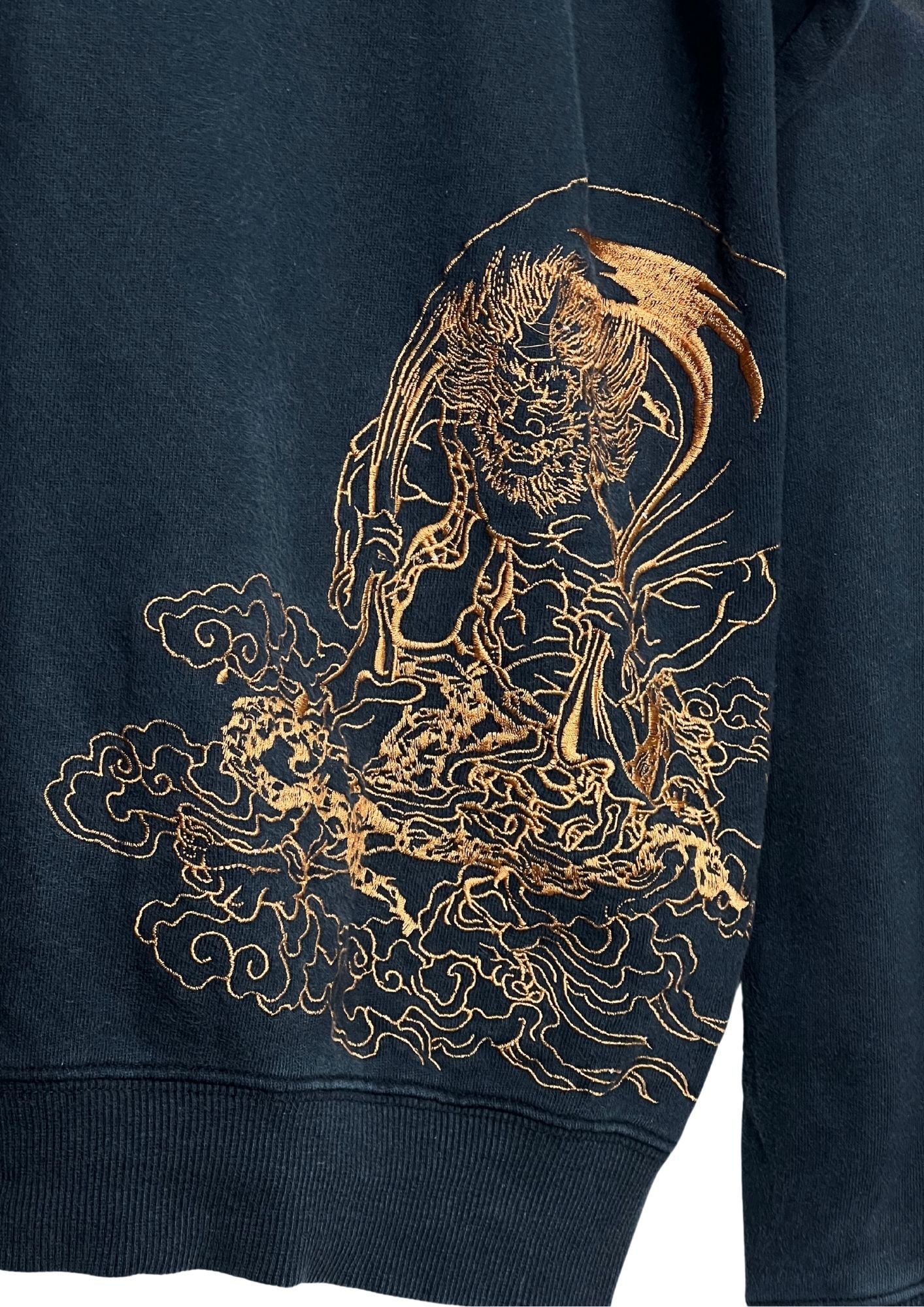 FUGUTAITEN 'Thunder God and Wind God' Embroidered Zip Up Hoodie