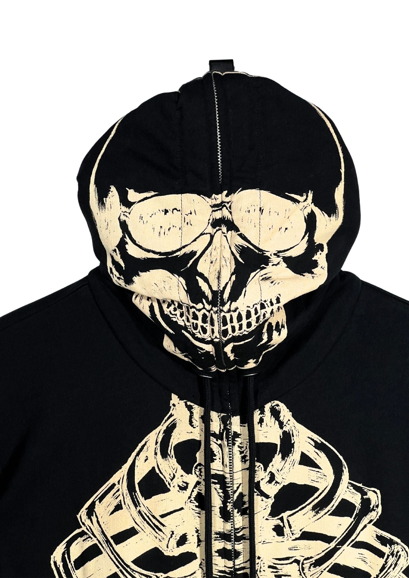 2000s GLAD NEWS 'Skeleton' Full Zip Up Hoodie (Ladies M)