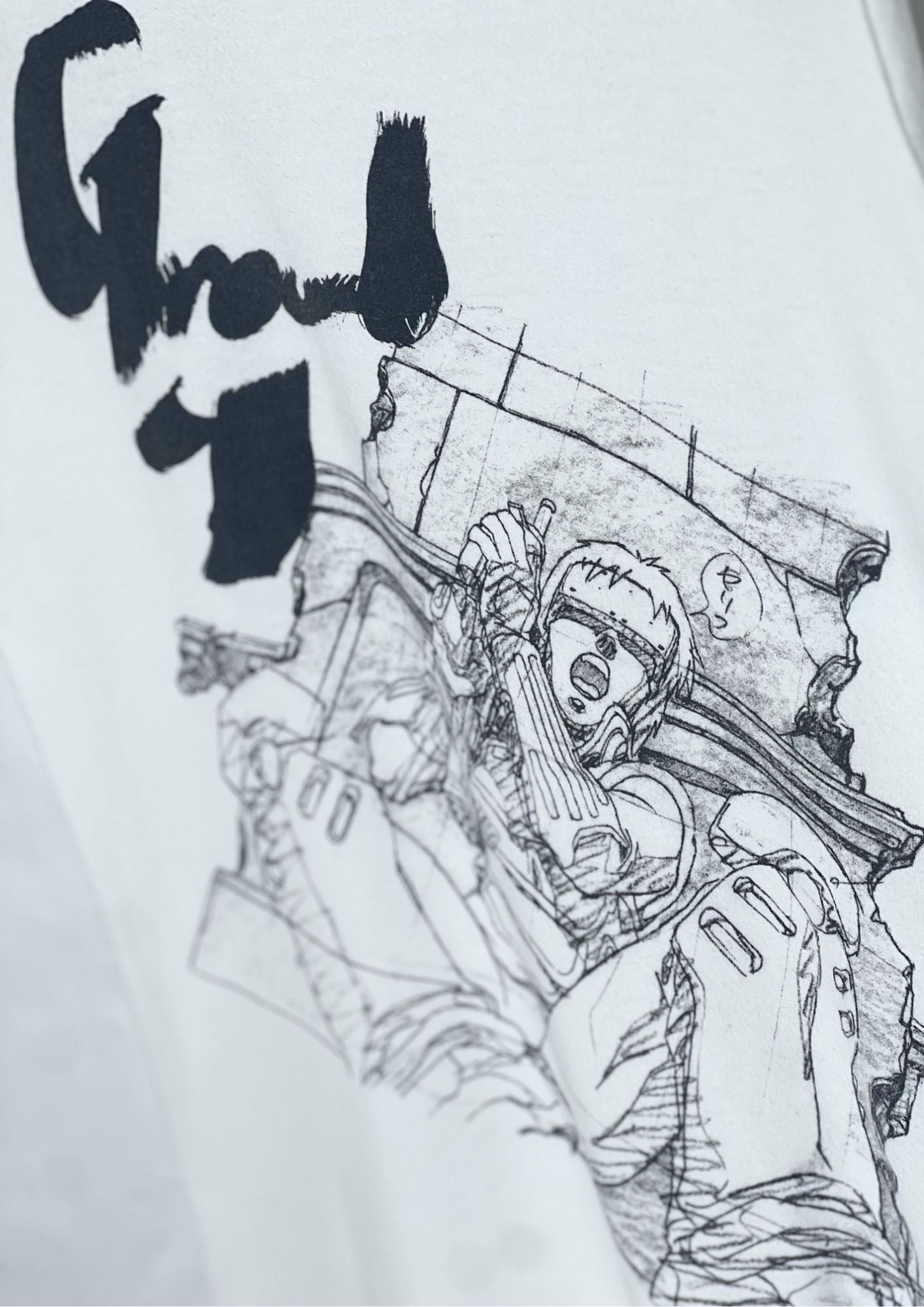 2018 Ghost in the Shell x Ground Y Yohji Yamamoto Motoko Kusanagi Genga T-shirt