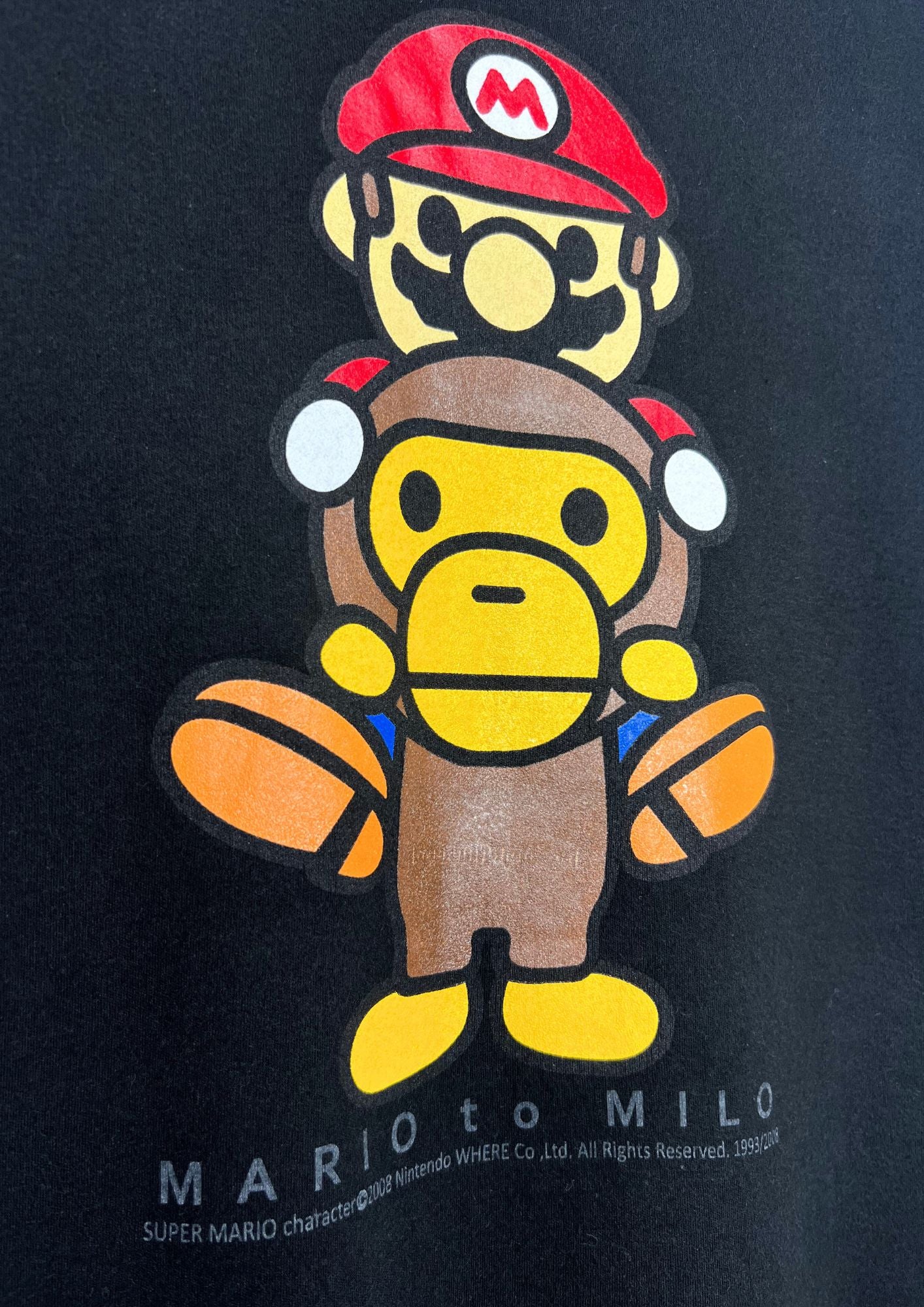 2008 Super Mario x Baby Milo by A Bathing Ape 'Mario to Milo' L / S Shirts