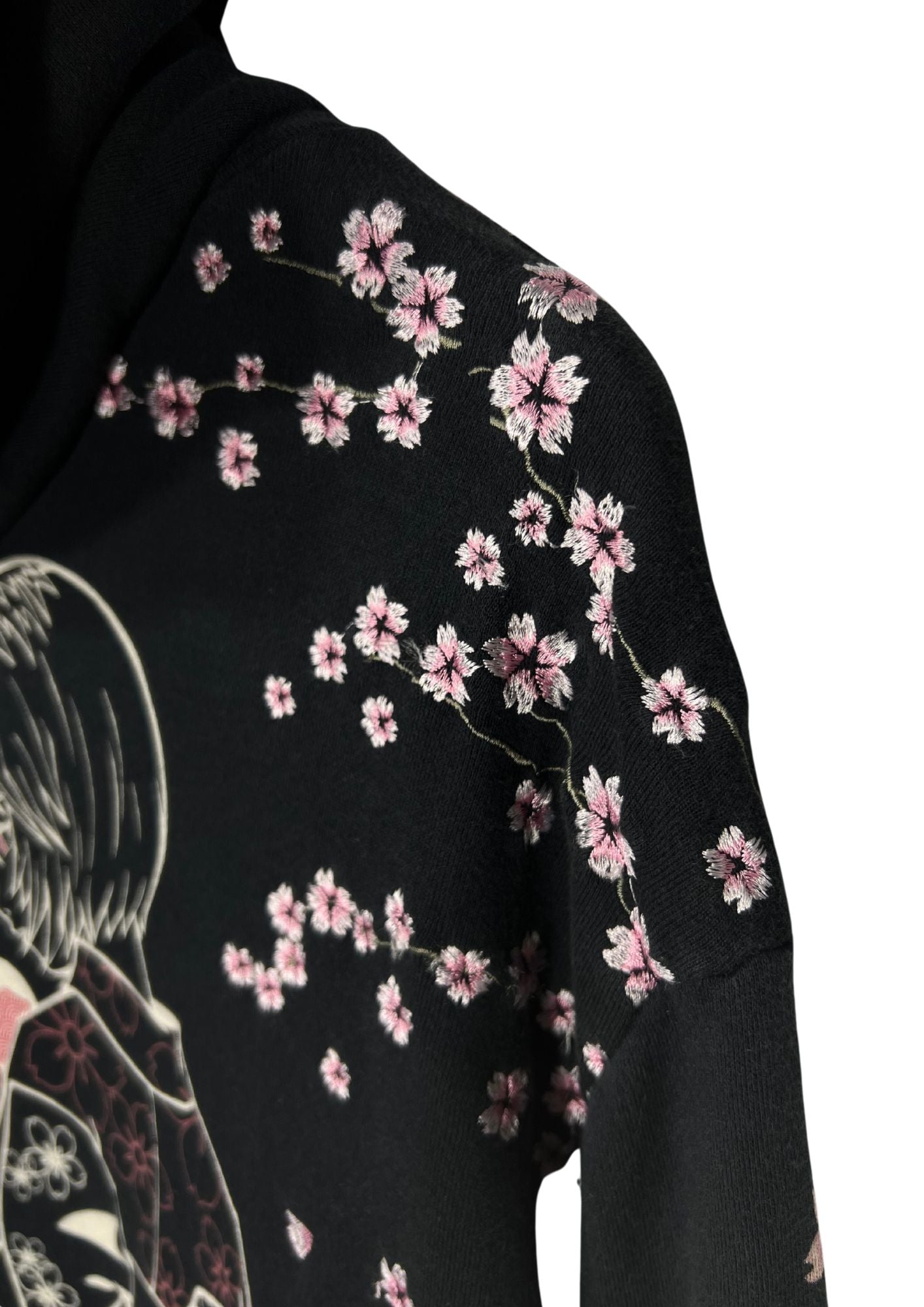 2010s Neon Genesis Evangelion x Nishiki Rei Kimono Cherry Blossom Embroidered Hoodie