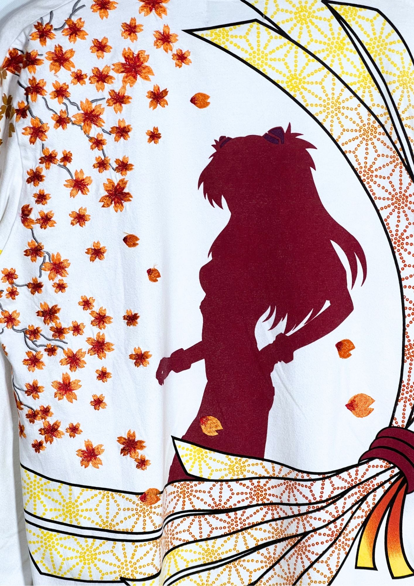 2010s Neon Genesis Evangelion x NISHIKI 'Asuka Autum Leaves' Embroidered L/S Shirts