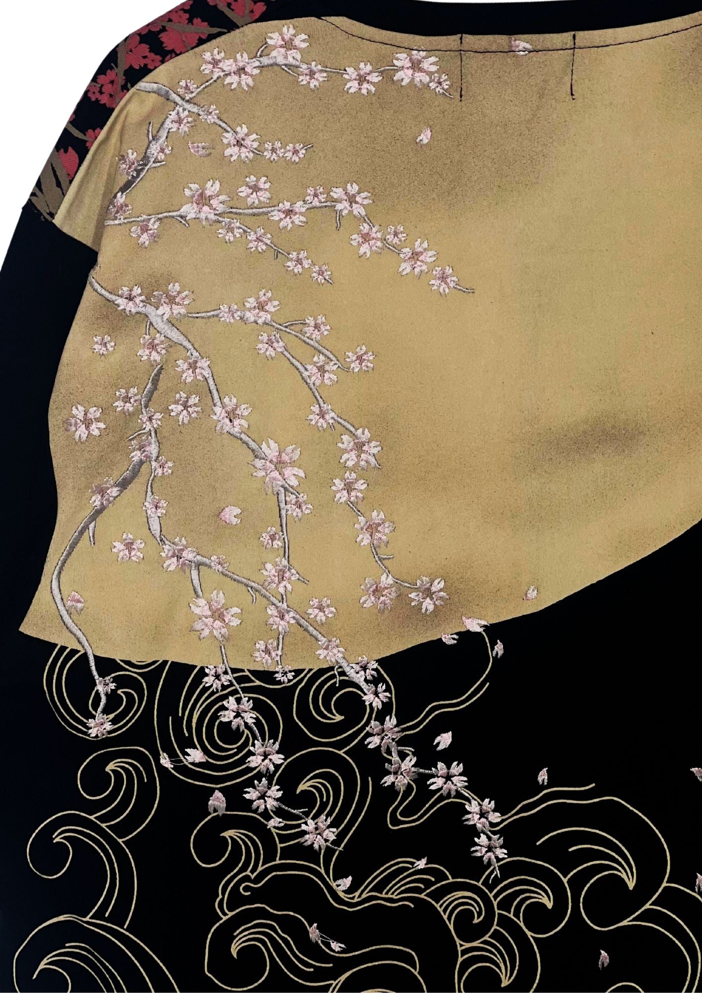 2010s Evangelion x Nishiki Embroidered Rei Ayanami Cherry Blossom Embroidered T-shirt