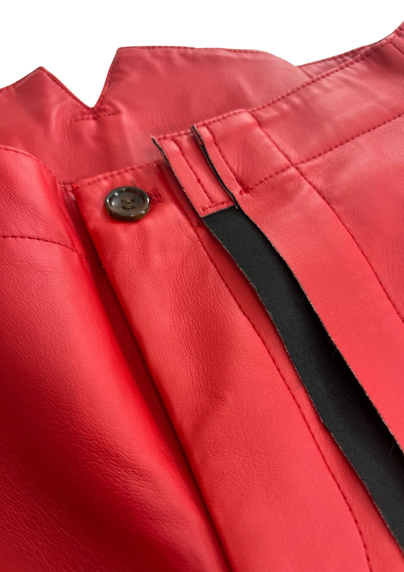 2015SS COMME des GARÇONS Rose and Blood Eco Leather Balloon Pants