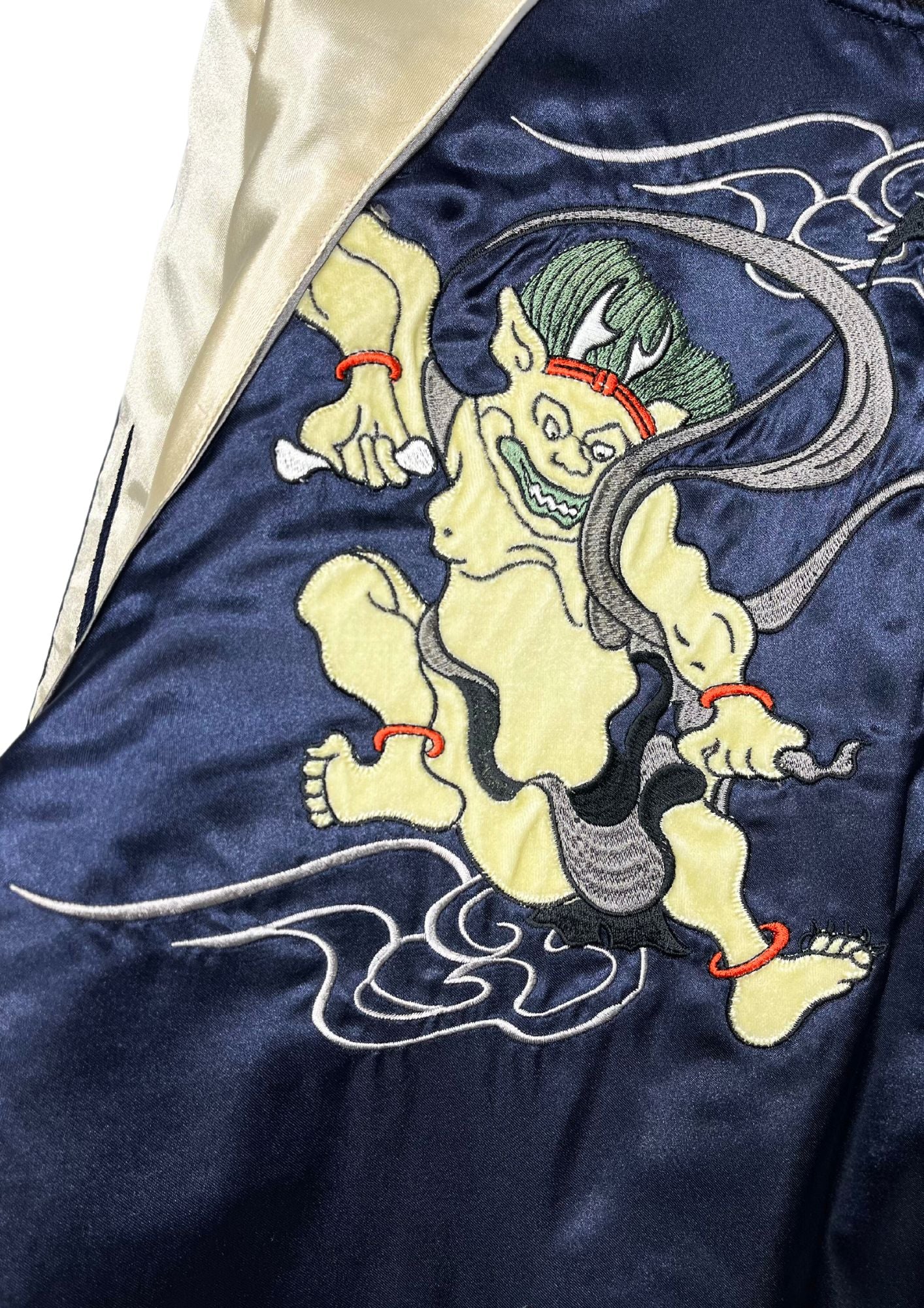 Naruto x Neutral Infinity 'Sasuke and Naruto, Japanese Wind God and Thunder God / Nine-Tailed Fox' Reversible Embroidered Sukajan
