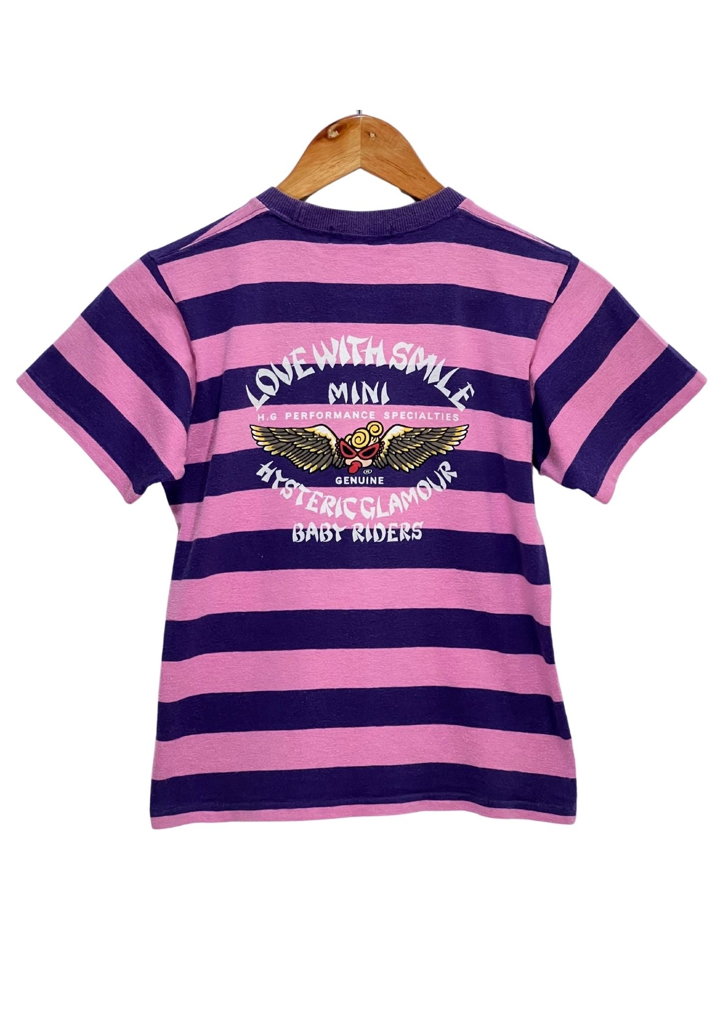 Y2K HYSTERIC MINI by HYSTERIC GLAMOUR 'Love With Smile' Baby Tee (Ladies M)