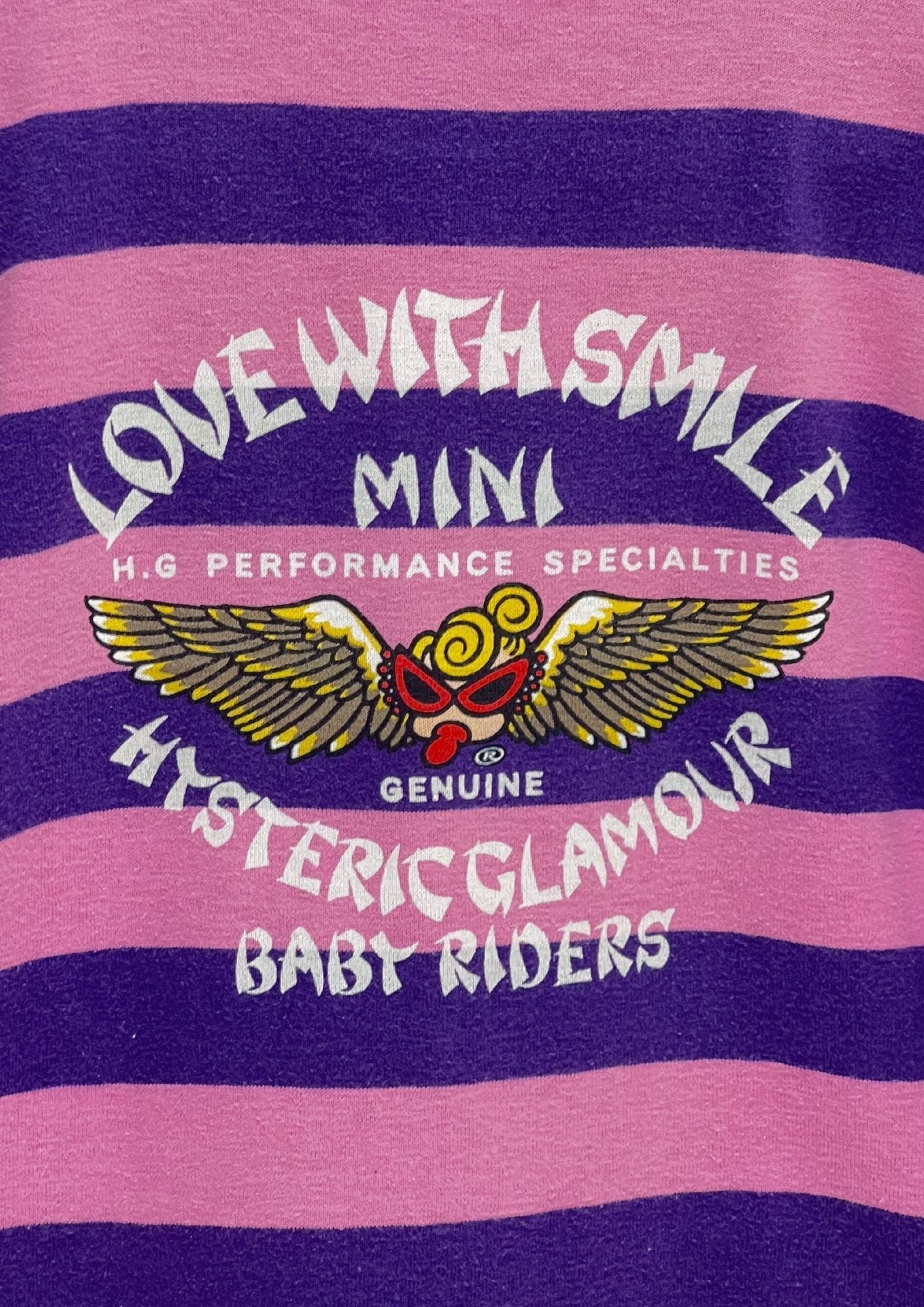Y2K HYSTERIC MINI by HYSTERIC GLAMOUR 'Love With Smile' Baby Tee (Ladies M)