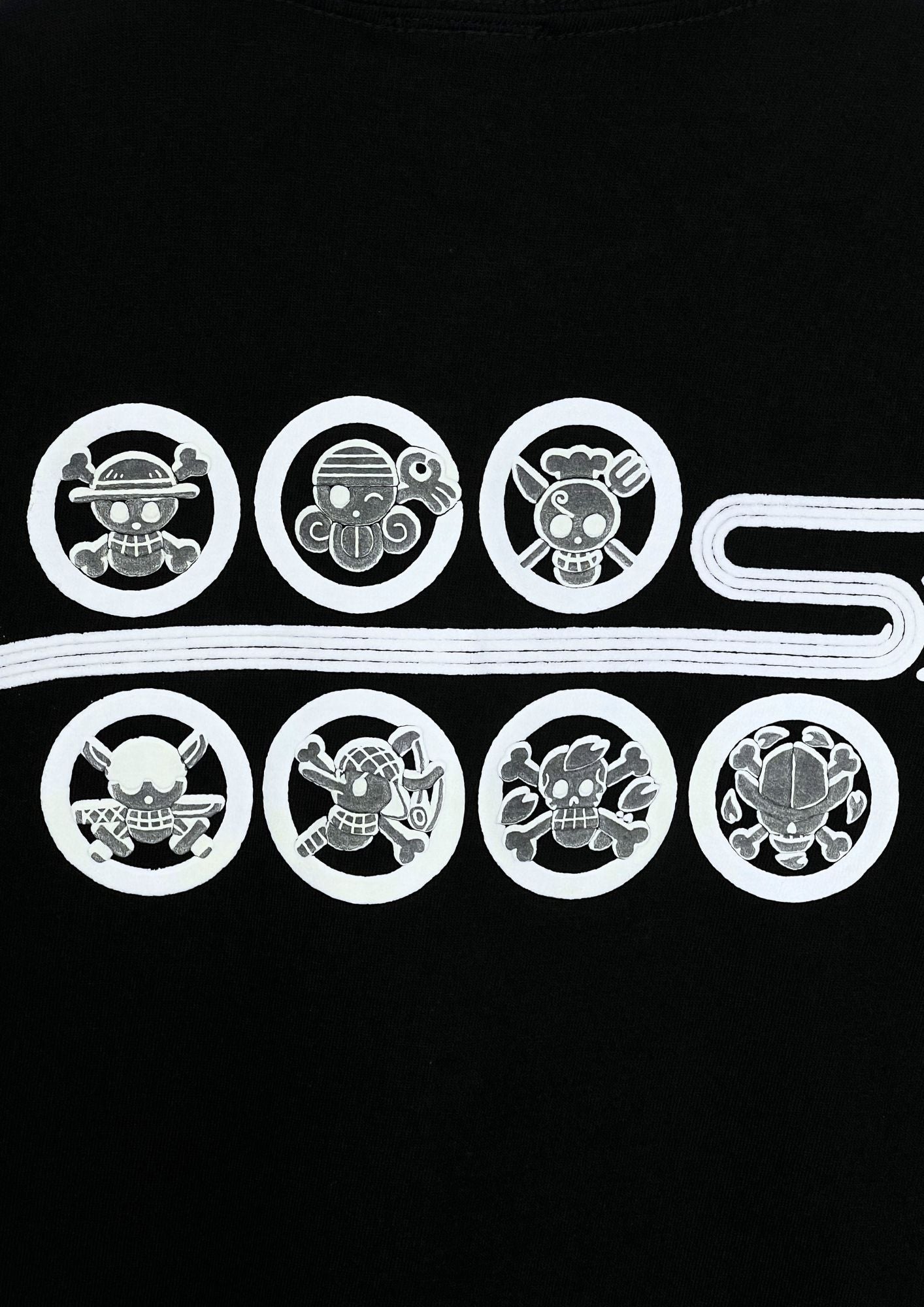 2010 One Piece x Mukashi Mukashi Pirates Symbol Puff Ink T-shirt