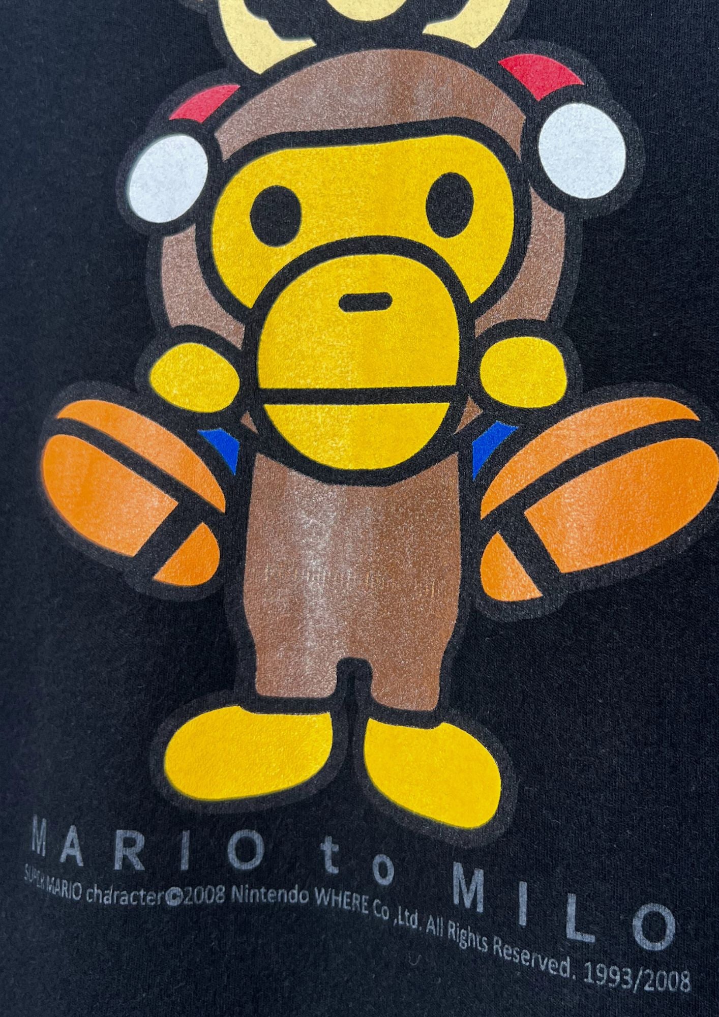 2008 Super Mario x Baby Milo by A Bathing Ape 'Mario to Milo' L / S Shirts