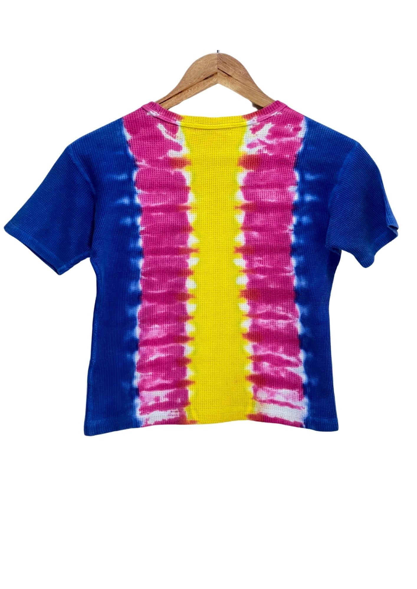Y2K HYSTERIC MINI by HYSTERIC GLAMOUR 'Trick!' Tie Dye Ribbed Baby Tee (Ladies M)