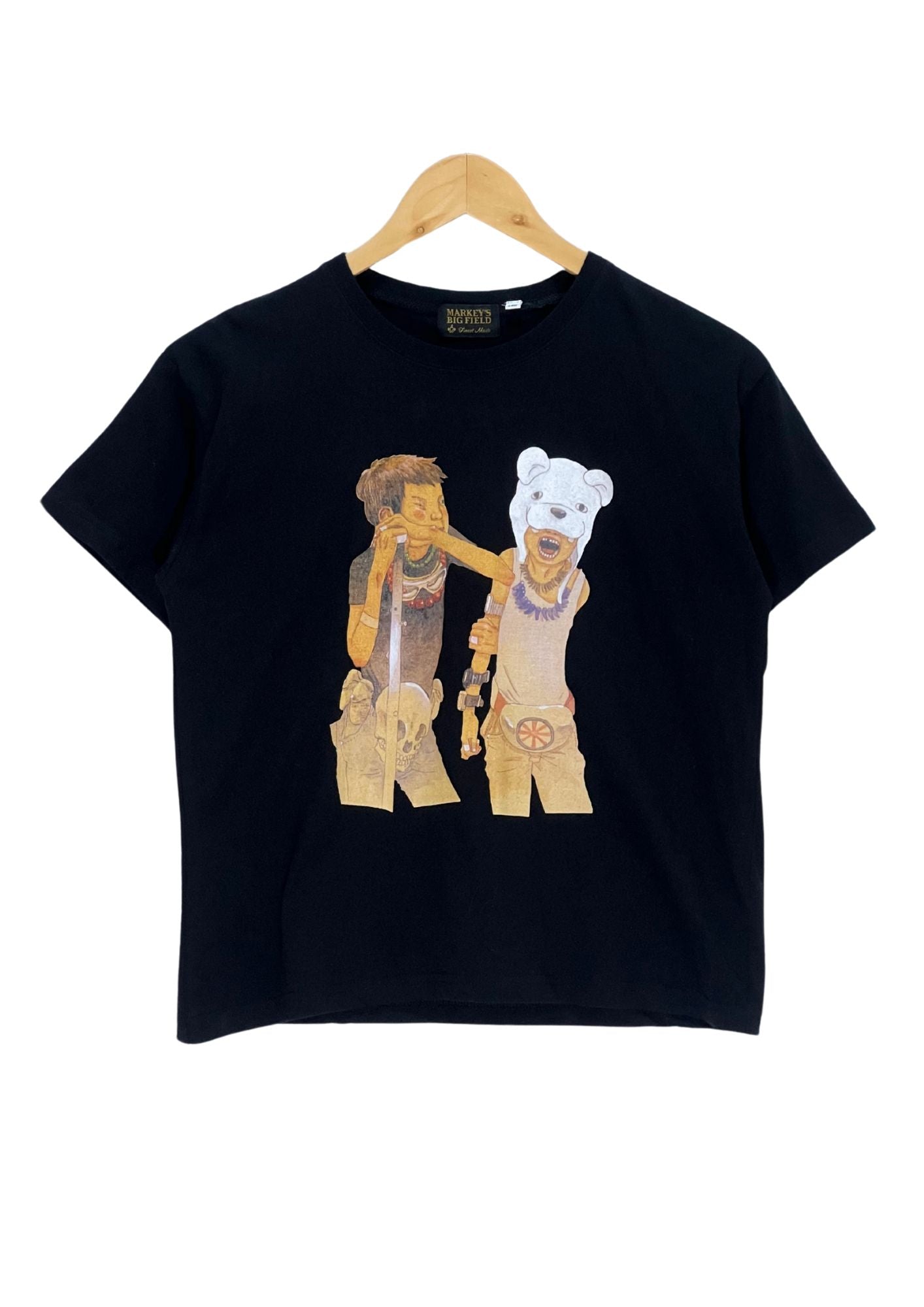 2010s Taiyo Matsumoto 'Tekkonkinkreet' x MARKLY'S BIG FIELD 'Kuro & Shiro' Baby Tee (Ladies M)