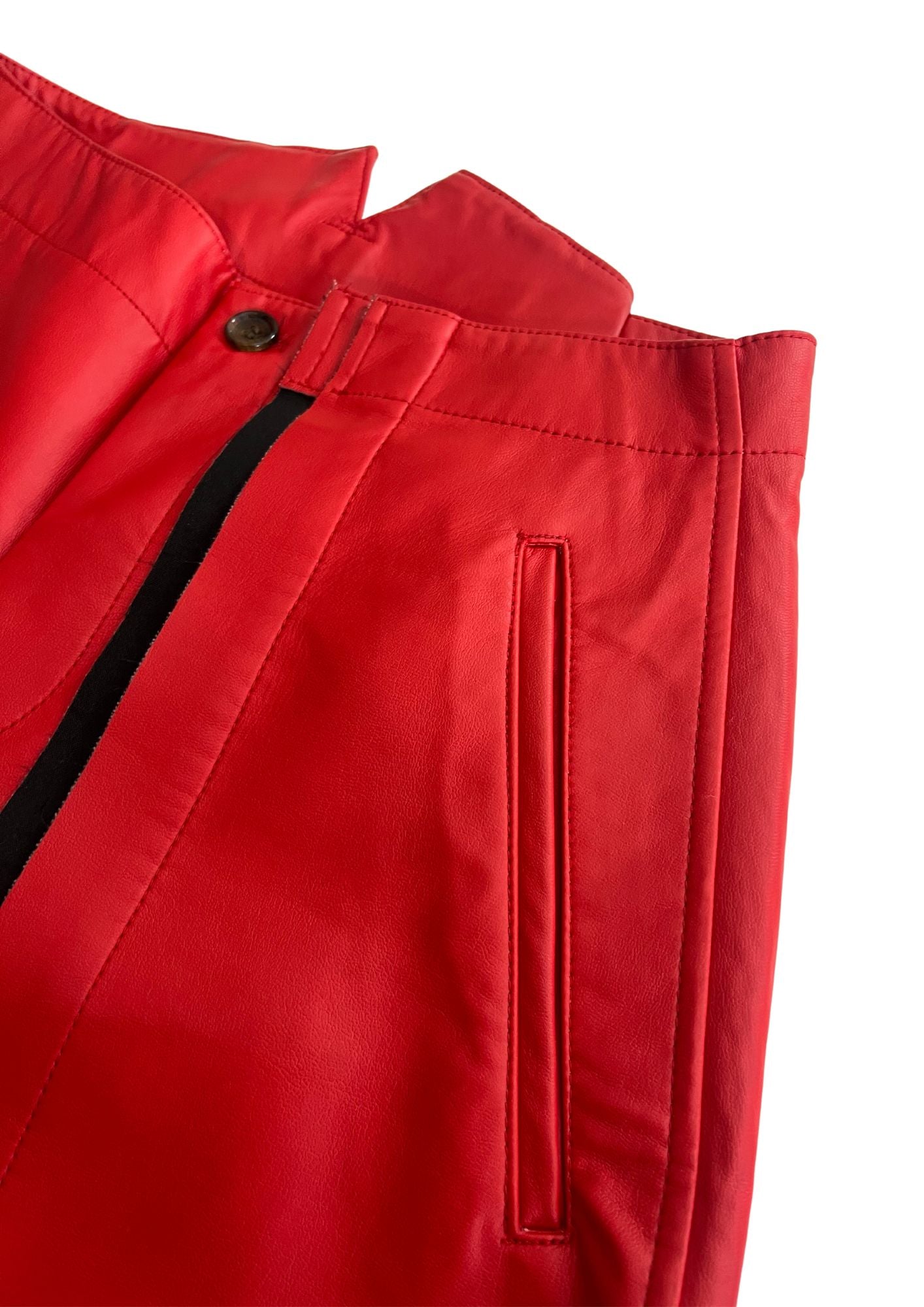 2015SS COMME des GARÇONS Rose and Blood Eco Leather Balloon Pants