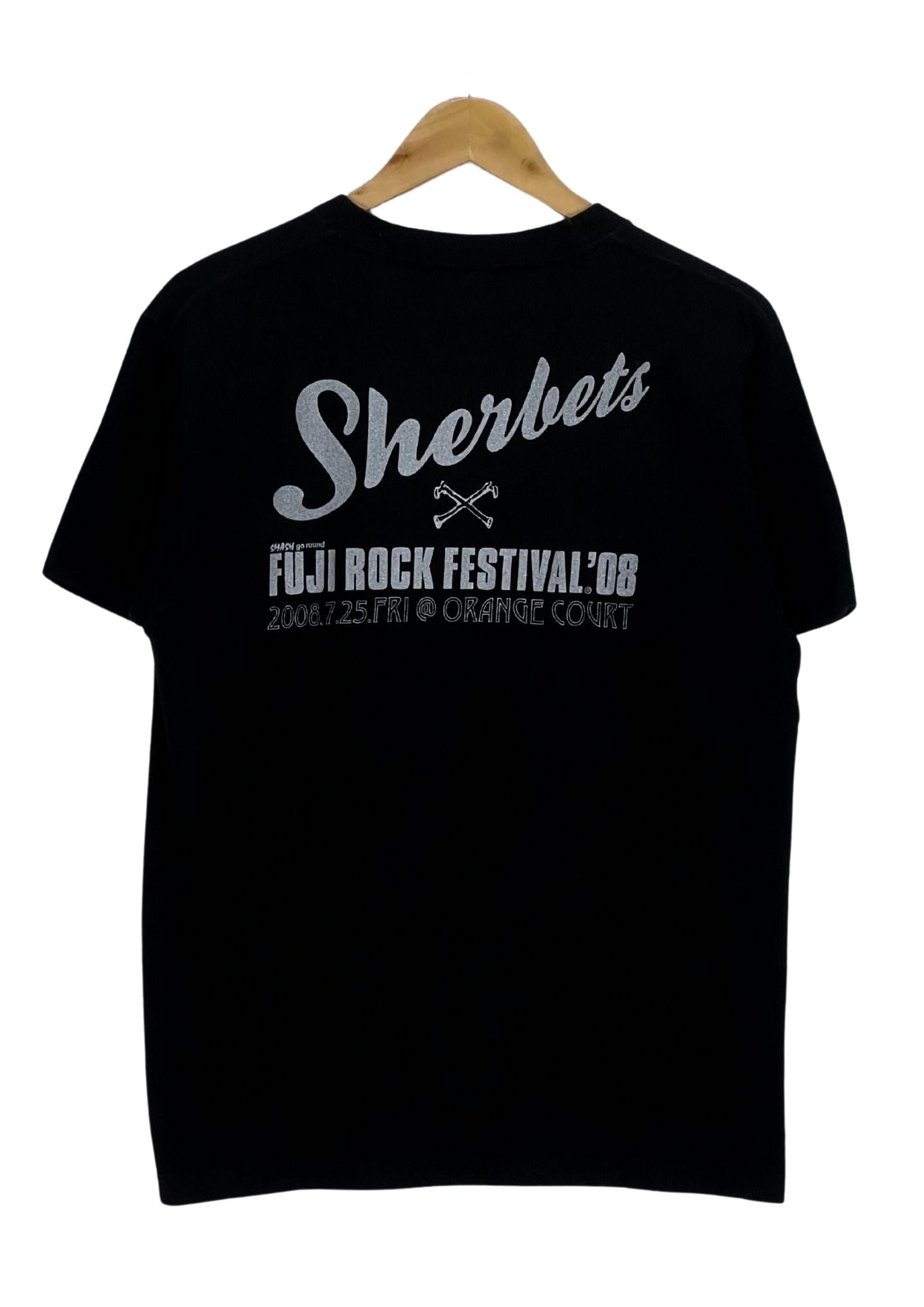 2008 THE SHERBETS Fuji Rock Festival '08 Japanese Band T-shirt (M-S)