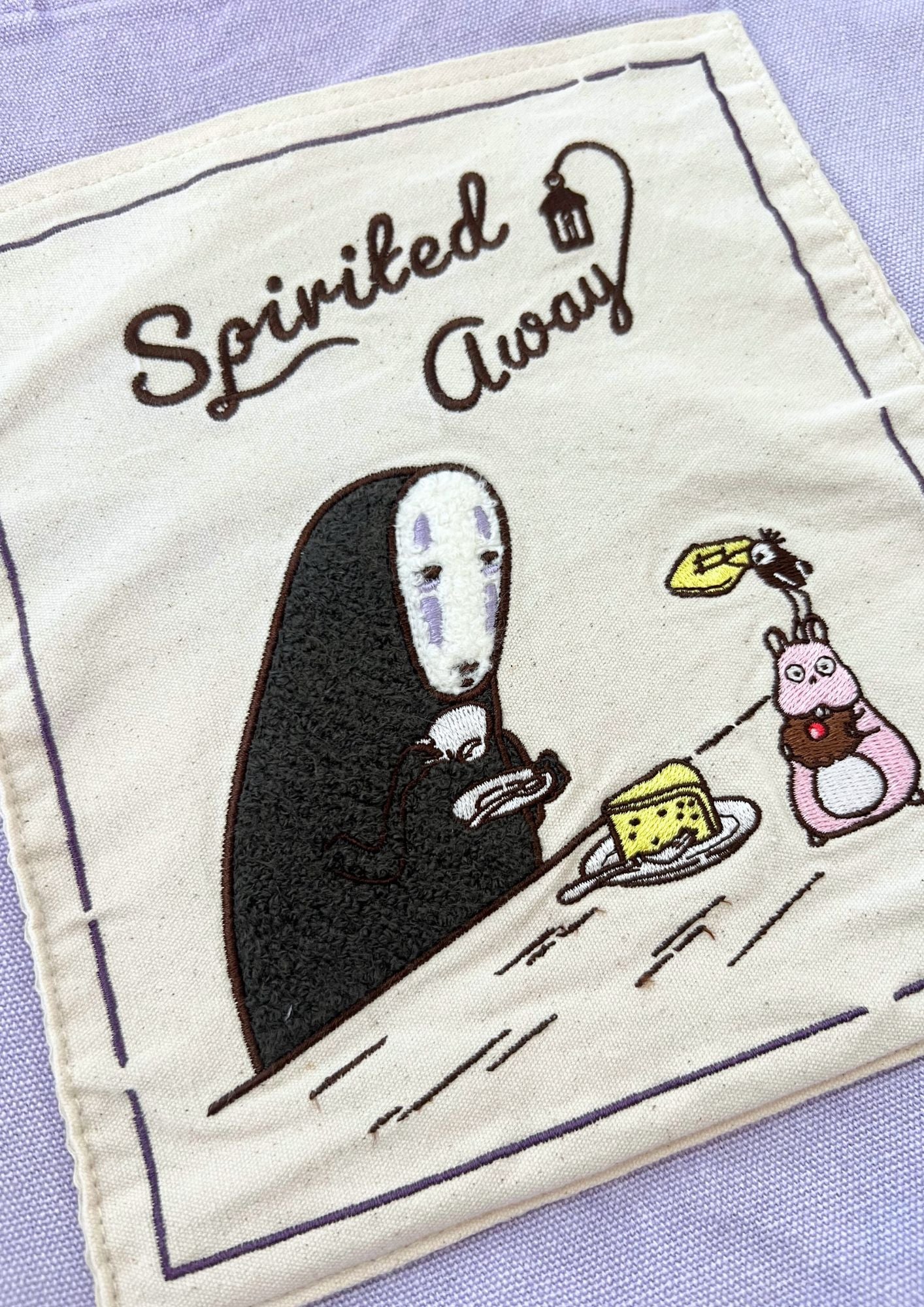 2022 Spirited Away x Studio Ghibli Official 'Tea at Zeniba's' Embroidered Tote Bag