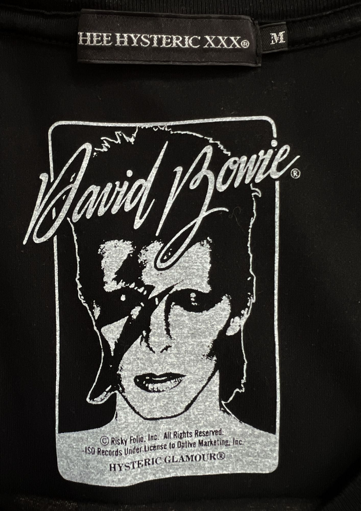 2010 HYSTERIC GLAMOUR THEE HYSTERICS XXX x David Bowie '1973' T-shirt (M)