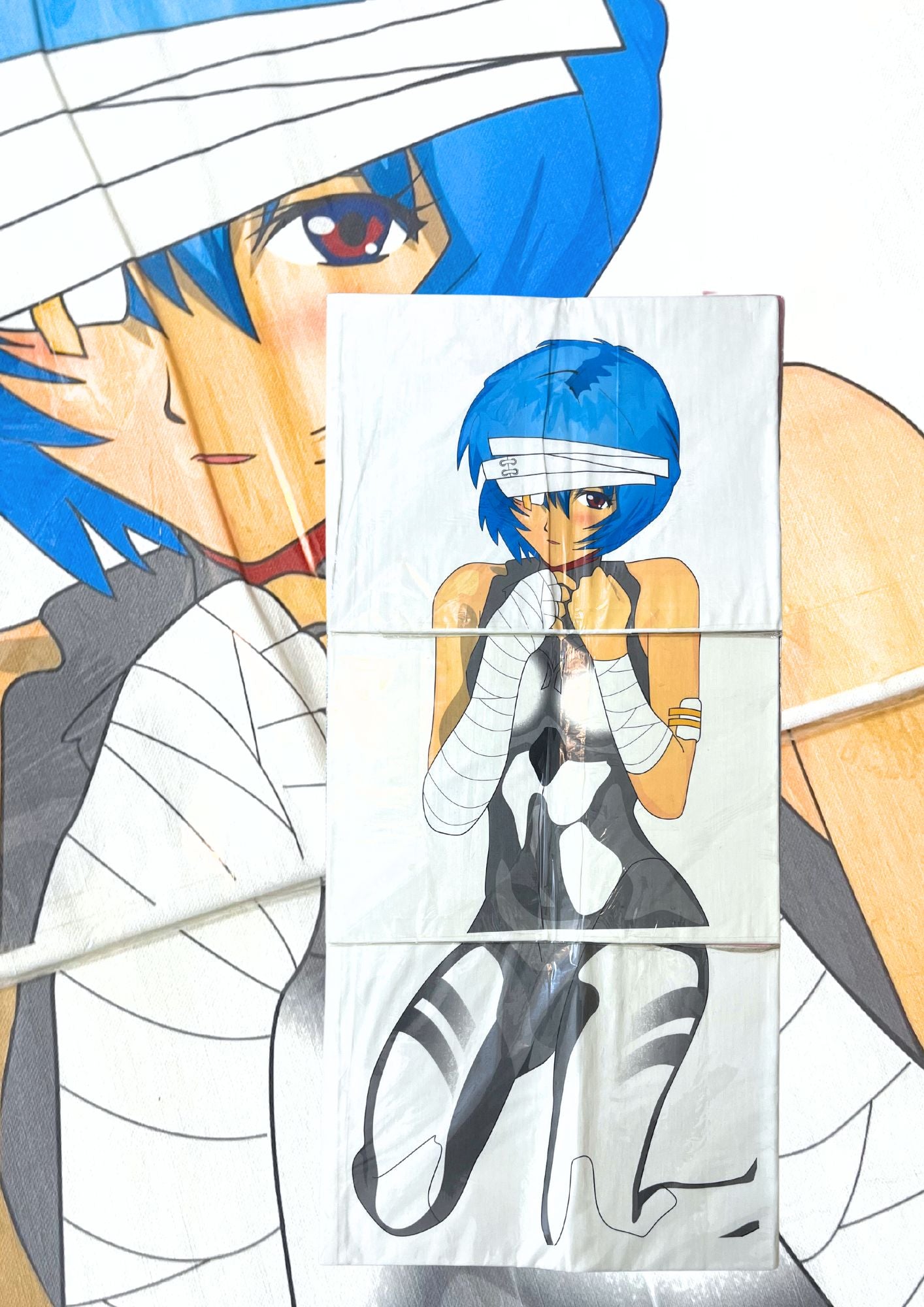 2000s Neon Genesis Evangelion 'Rei Ayanami' 3 Set Pillow Case
