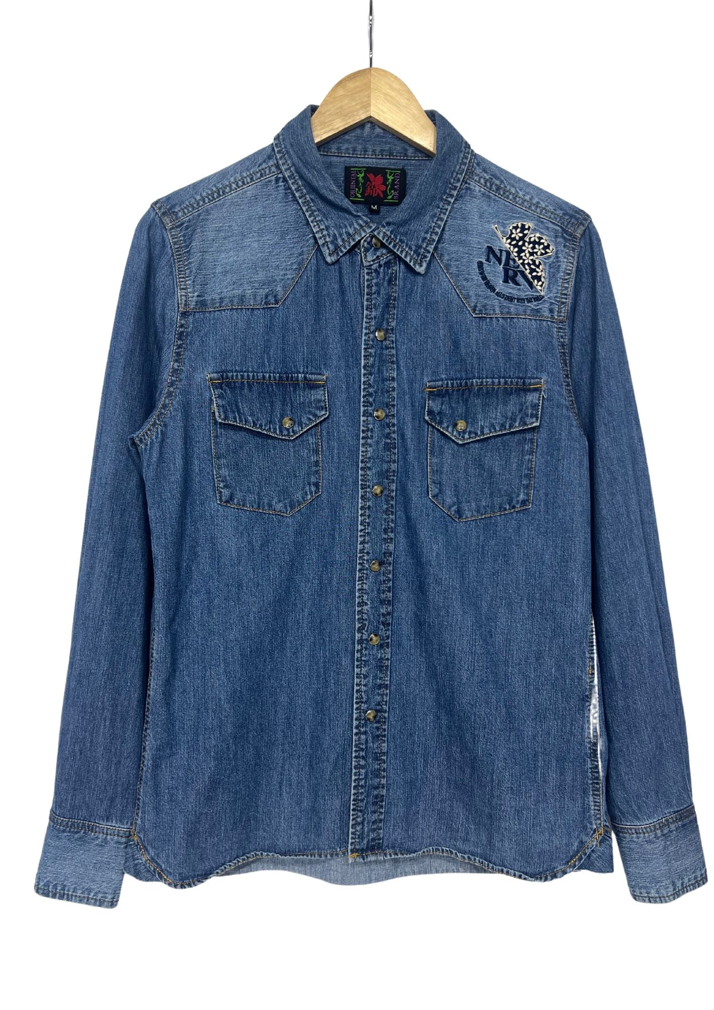 2010s Neon Genesis Evangelion x Nishiki Embroidered Denim L/S Shirts