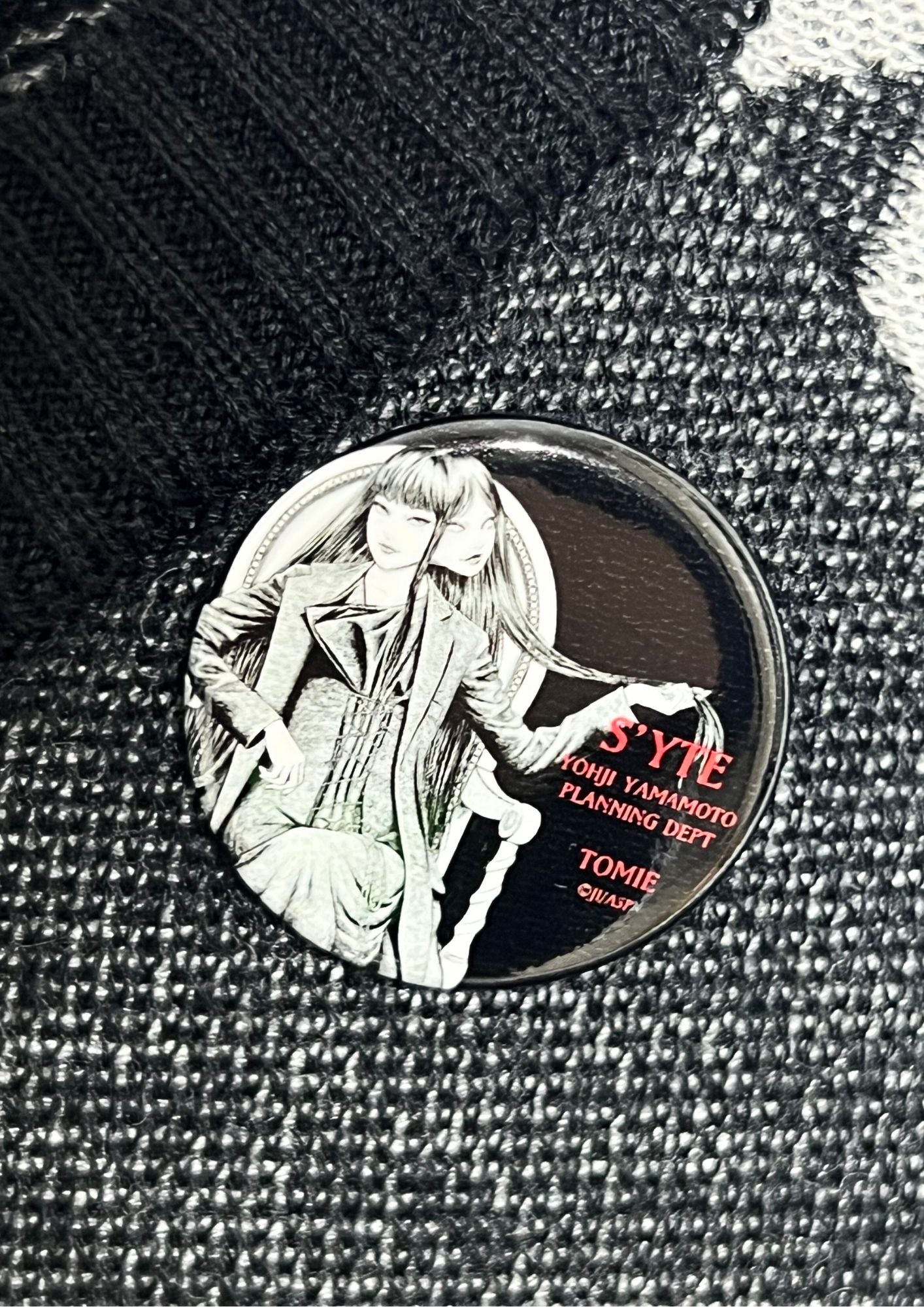 2020 Junji Ito x S'YTE Yohji Yamamoto Tomie Jacquard Crew Raglan Long Sleeve Knit