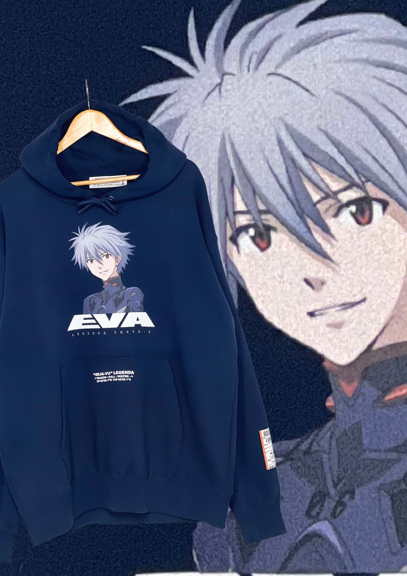 2019 Neon Genesis Evangelion x Legenda Kaworu Hoodie