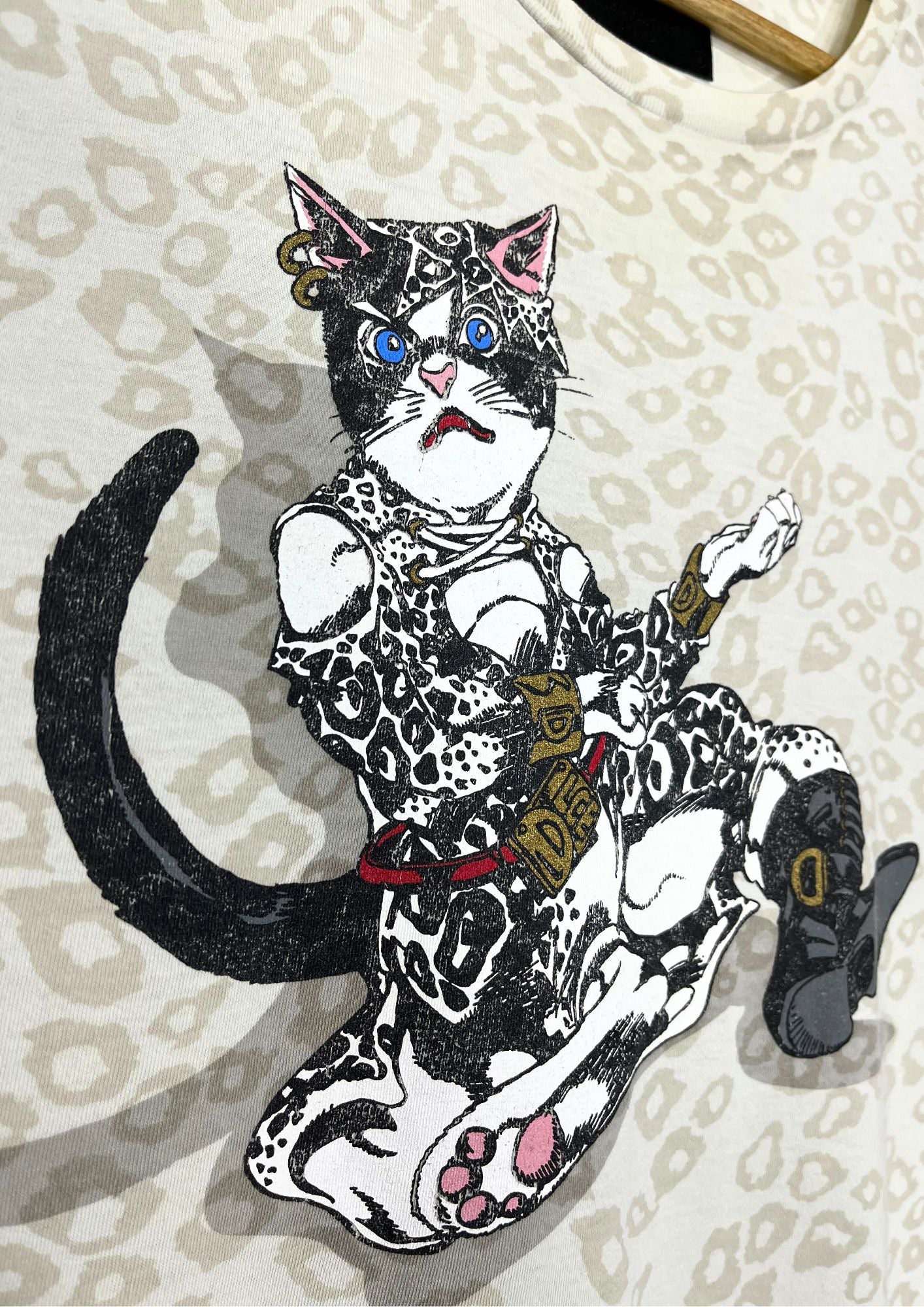 2010 Jojo's Bizarre Adventure x Ultra Violence Dolce Die Hard the Cat T-shirt