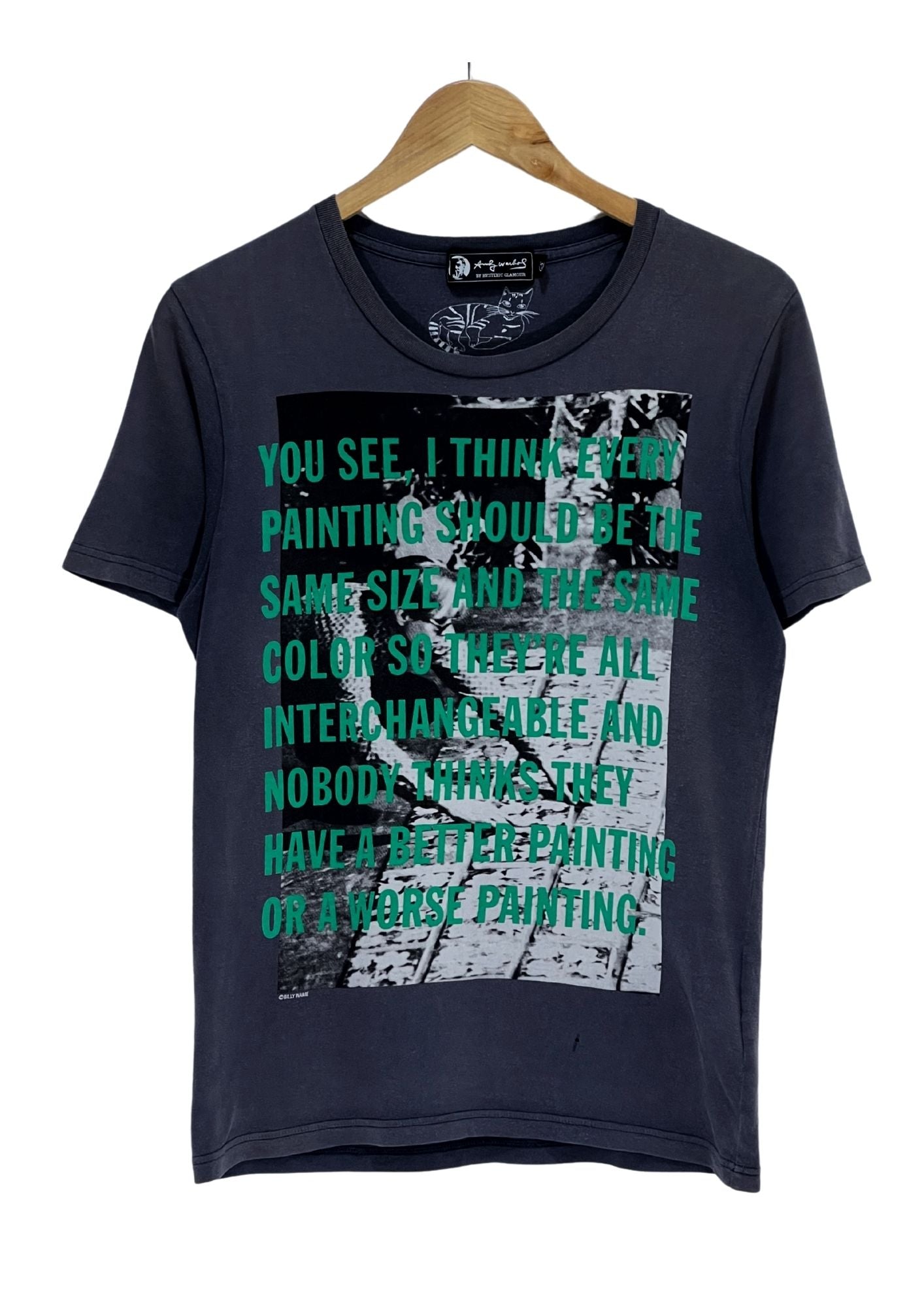 HYSTERIC GLAMOUR Andy Warhol x 'This photo may not be - etc…' T-shirt (S)