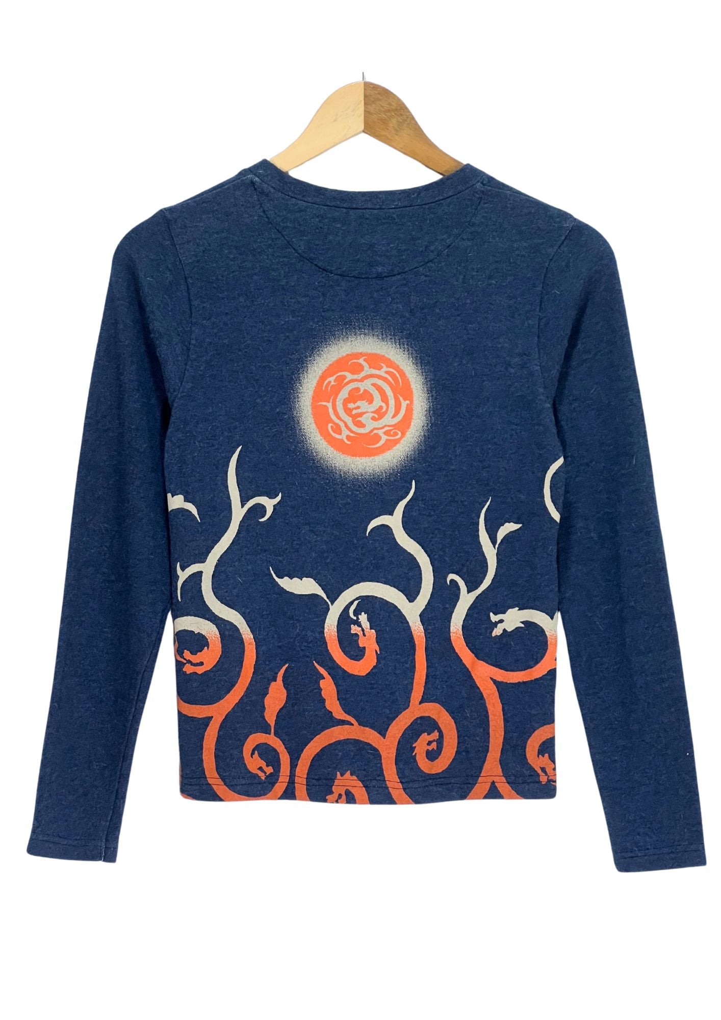 2000s CHIKIRIYA 'Dragons' Japanese Art Cardigan (Ladies XS)