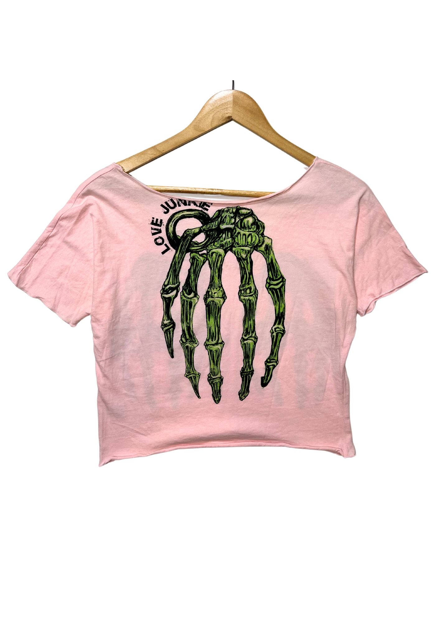 2000s GLAD NEWS 'LOVE JUNKIE' Cropped T-shirt (S)