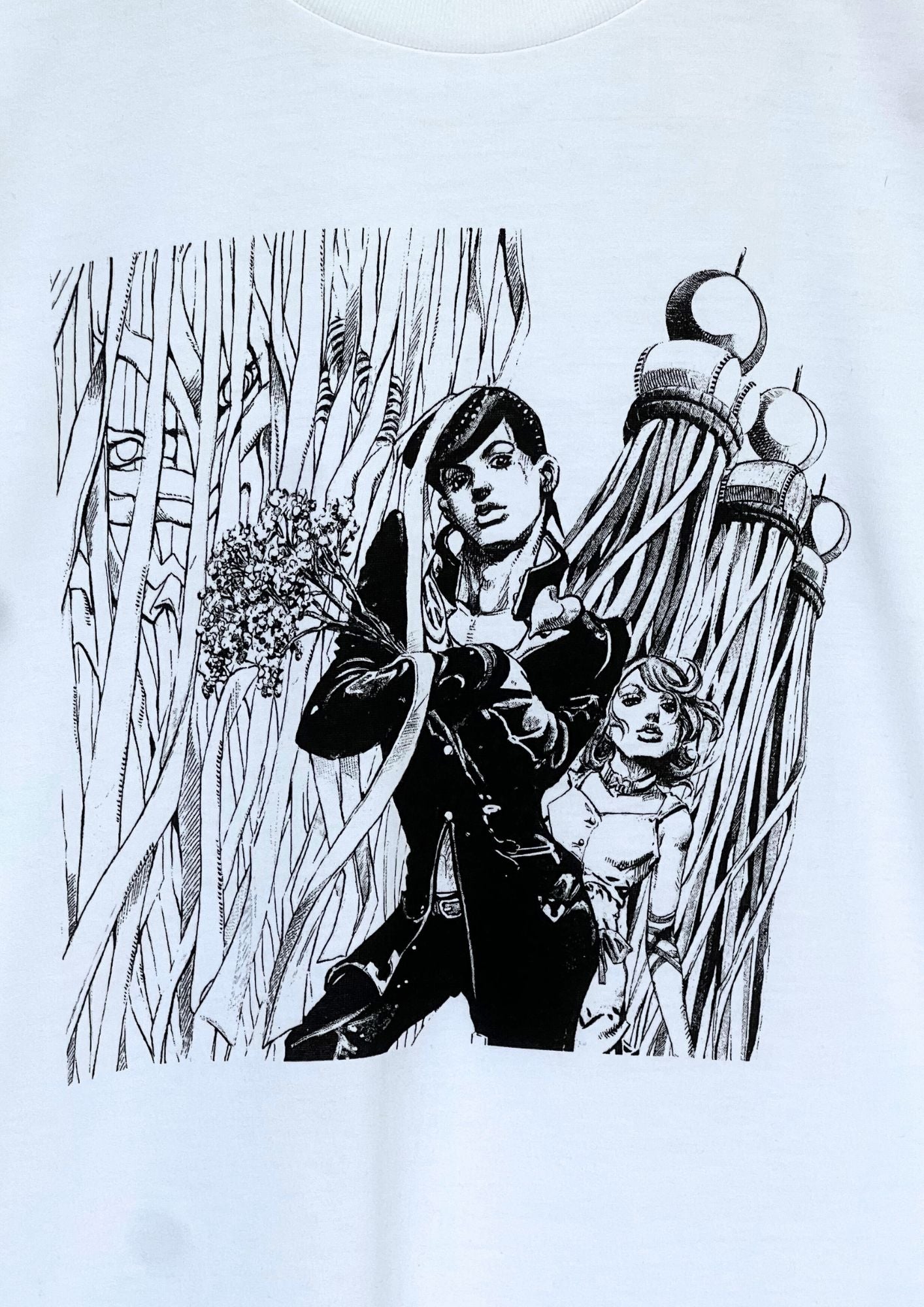 2012 Jojo's Bizarre Adventure x Hirohiko Araki JOJO Exhibition Limited 'Josuke, Reimi & Crazy Diamond' T-shirt (M)