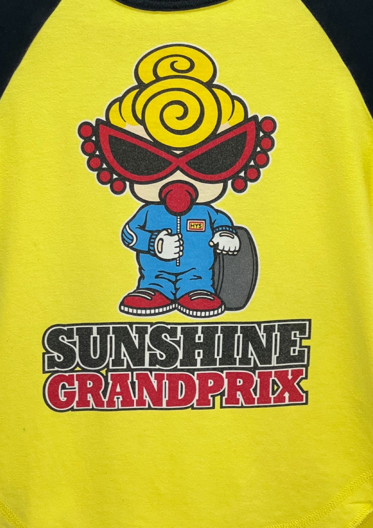Y2K HYSTERIC MINI by HYSTERIC GLAMOUR 'Sunshine Grandprix' Baby Tee (Ladies S)