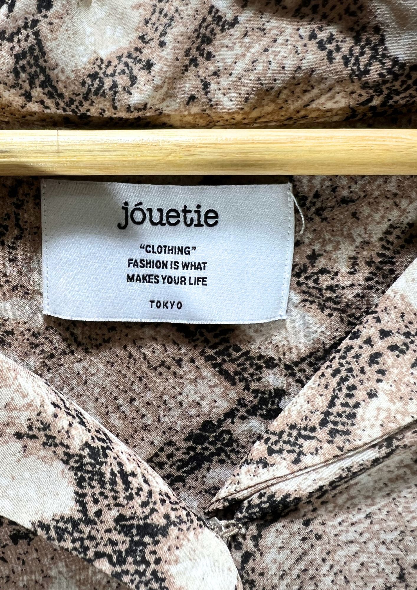 jouetie Japanese Brand Snake Skin Shirts (Ladies M Oversize)