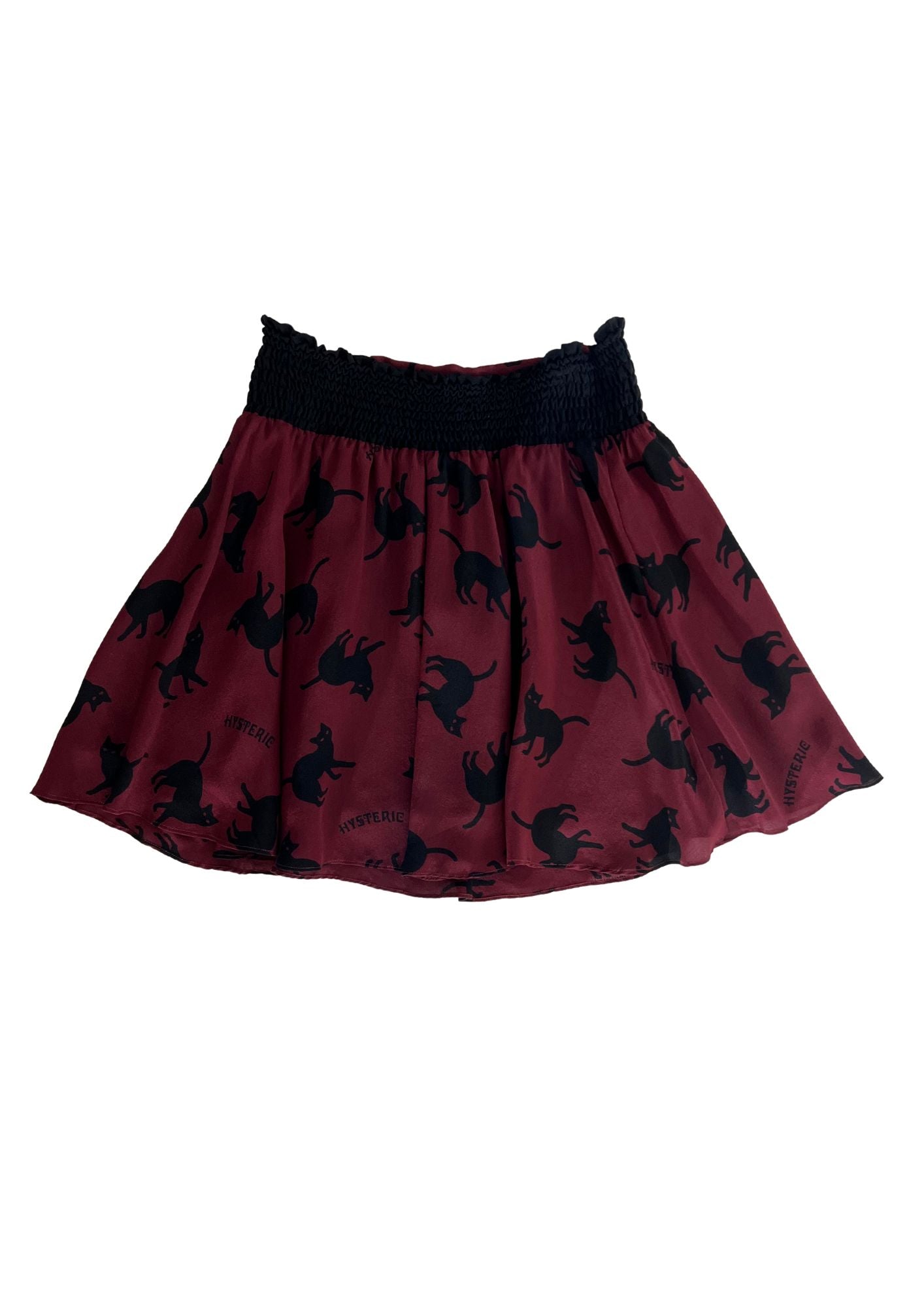 2010s HYSTERIC GLAMOUR 'Hysteric Cats' Silk Skirt