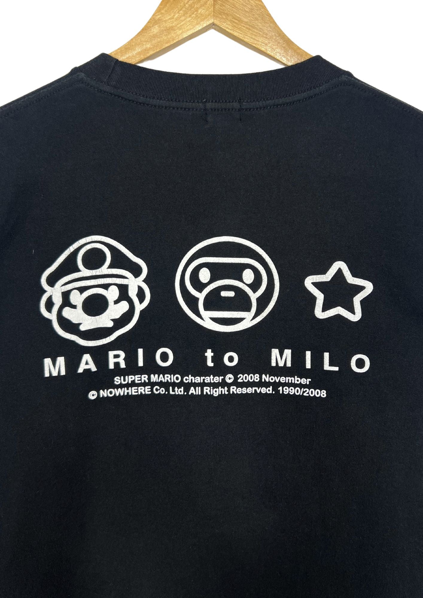 2008 Super Mario x Baby Milo by A Bathing Ape 'Mario to Milo' L / S Shirts