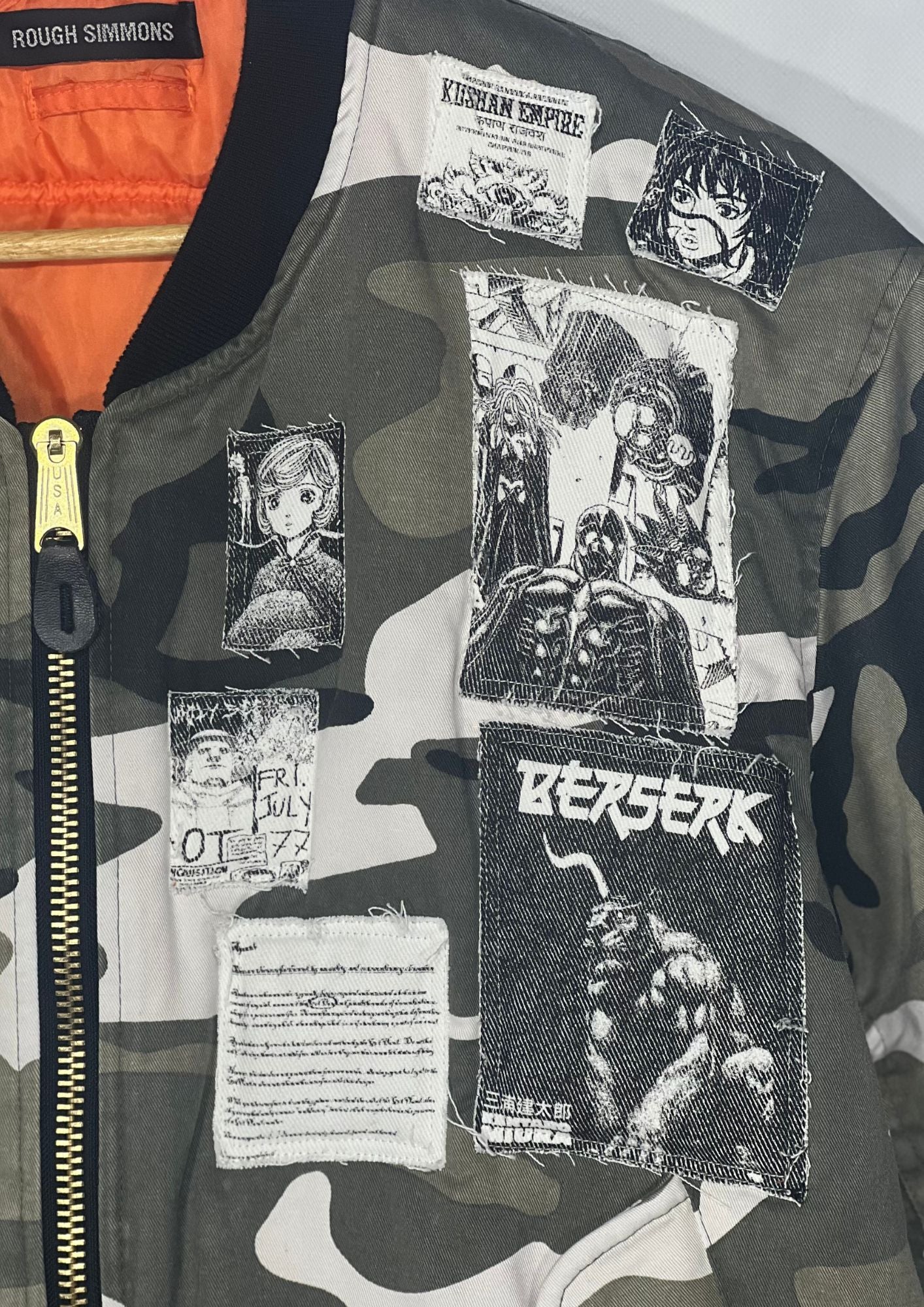 Rough Simmons x Berserk The Swordsman Patched Bomber Jacket