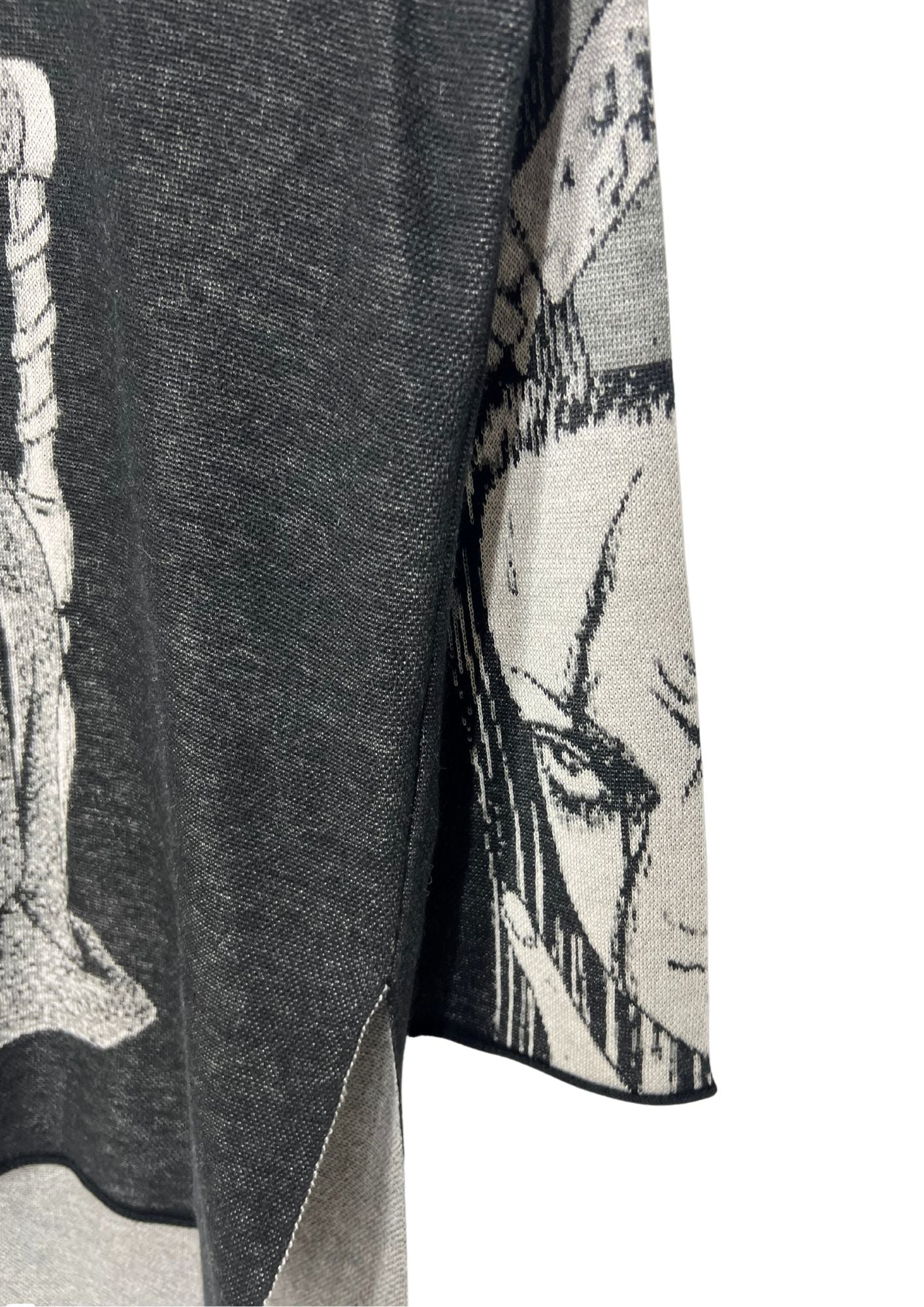 2020 Junji Ito x S'YTE Yohji Yamamoto Tomie Jacquard Crew Raglan Long Sleeve Knit